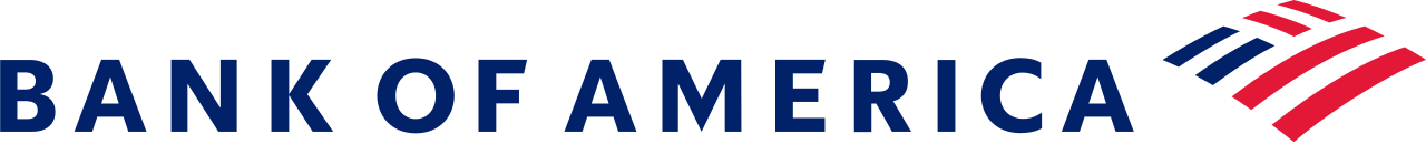 Bank of America logo with blue text and red and blue striped emblem.