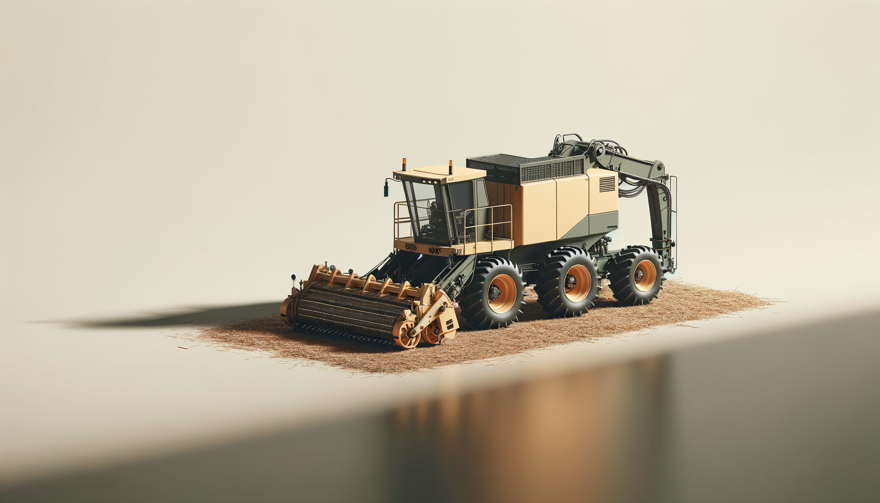 A scale model of a road roller on a plain surface with a neutral background.