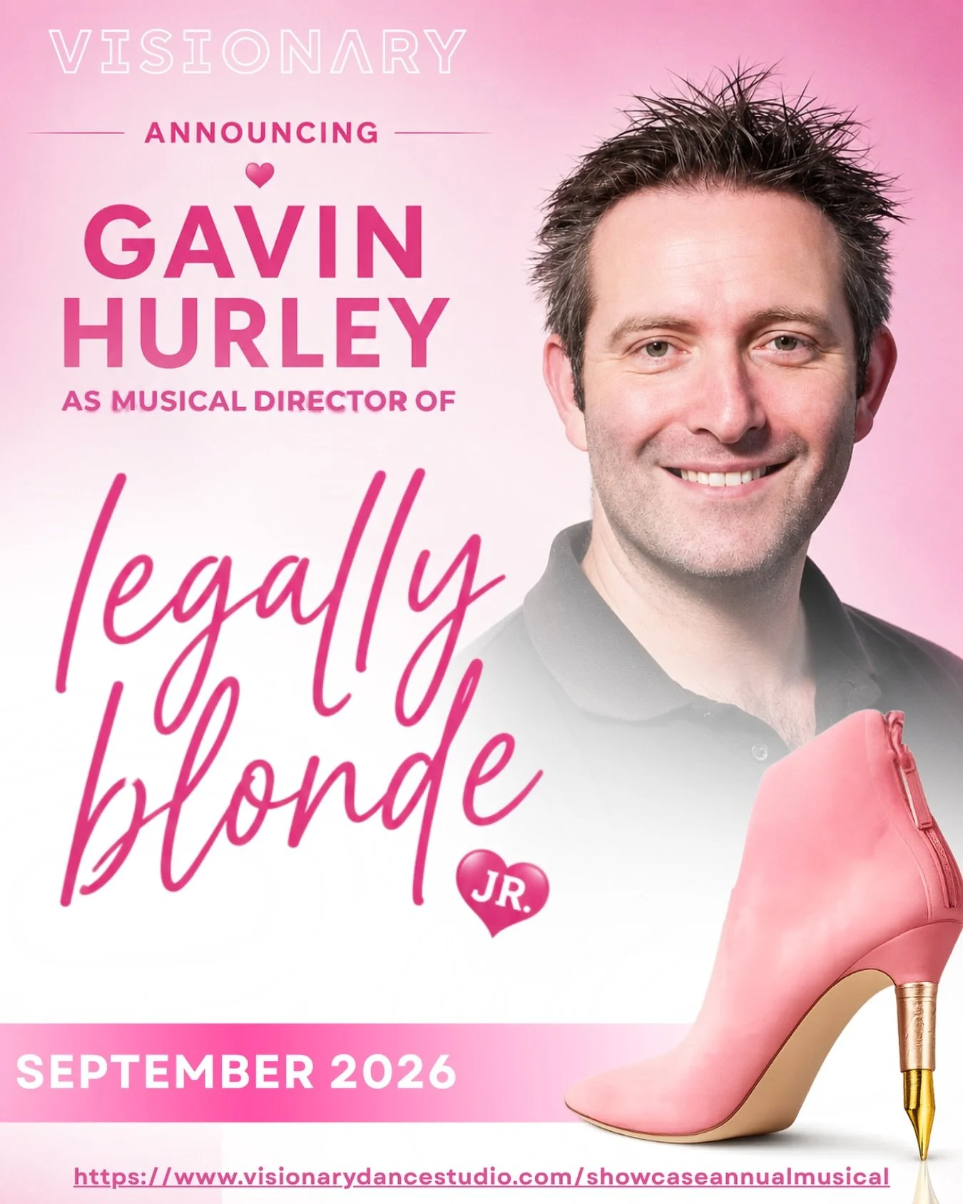 🎶 GAVIN HURLEY 🎶 Musical Director of Legally Blonde JR.

We are so excited to welcome Gavin Hurley back to the Visionary creative team as Musical Director for Legally Blonde JR. 💖👠

Gavin is thrilled to be joining Visionary for his third producti