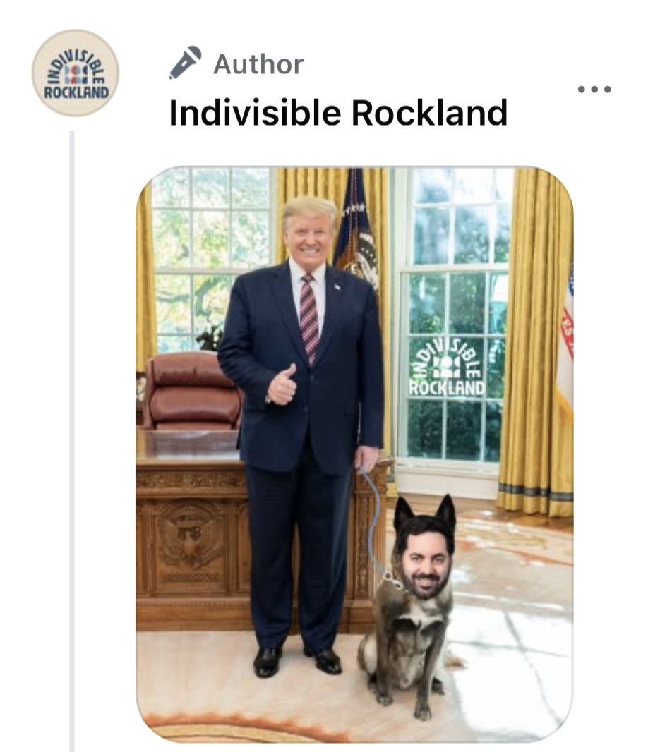 Trump with Lawler on leash