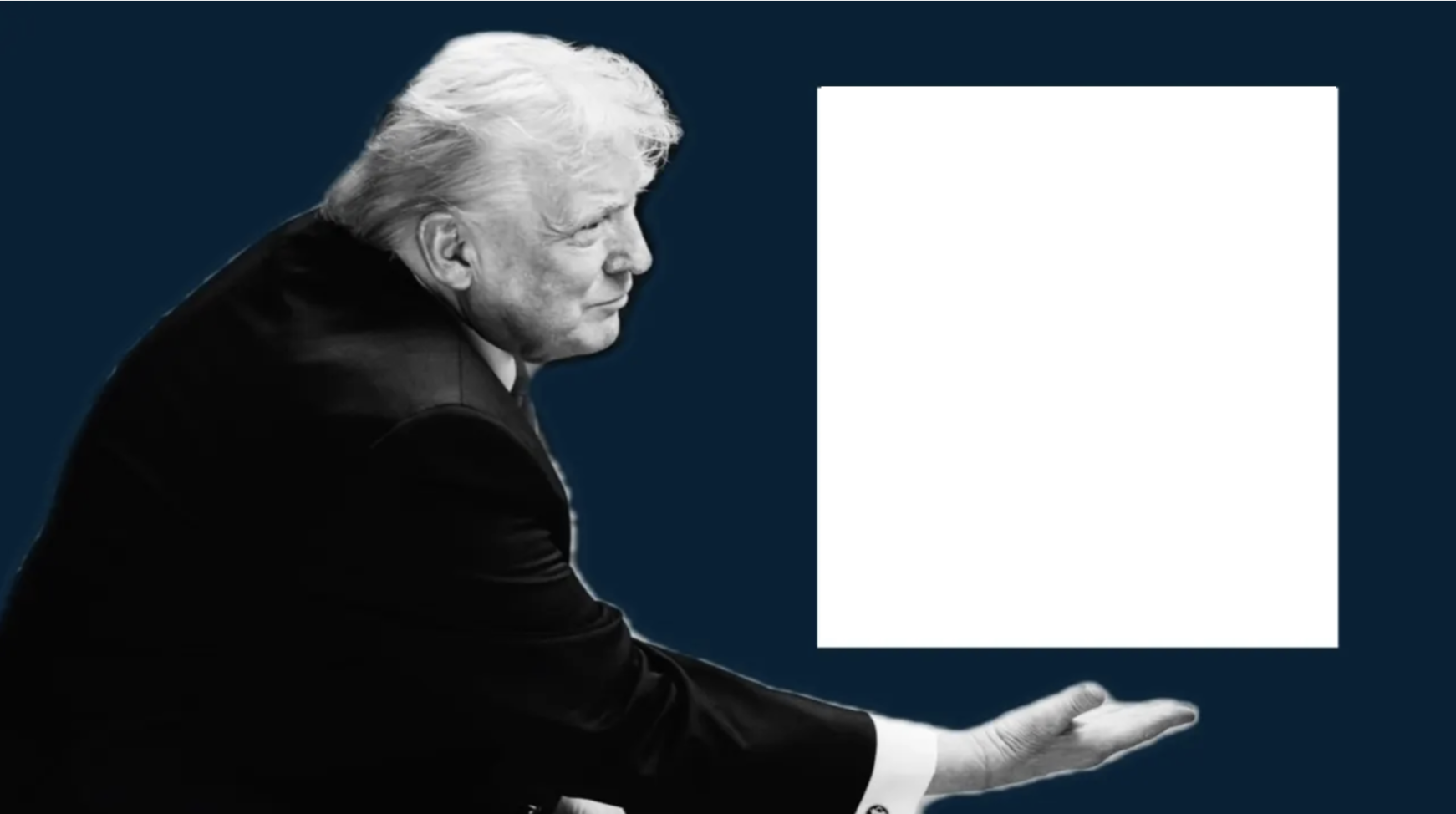 Trump palm out