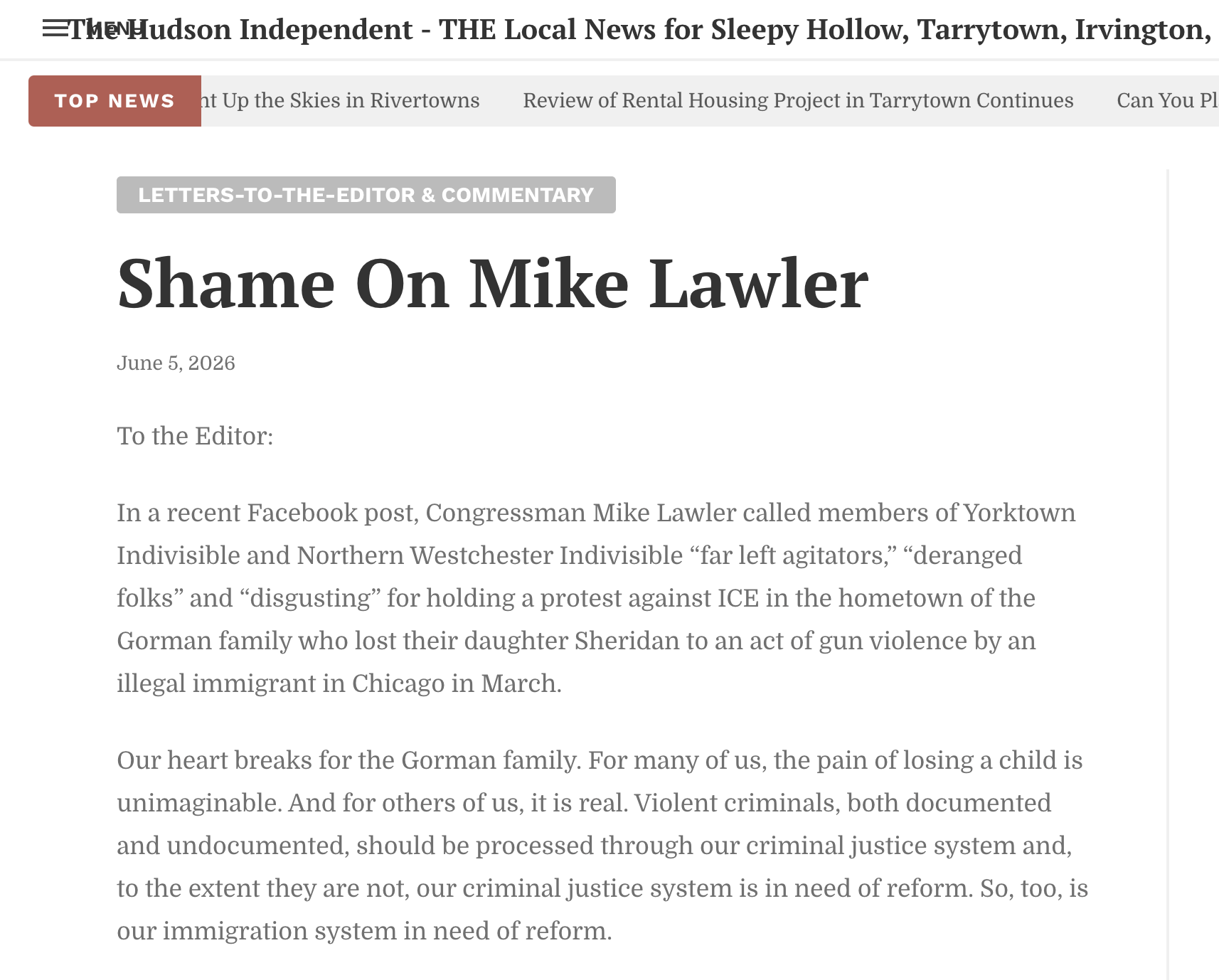Shame on Mike Lawler