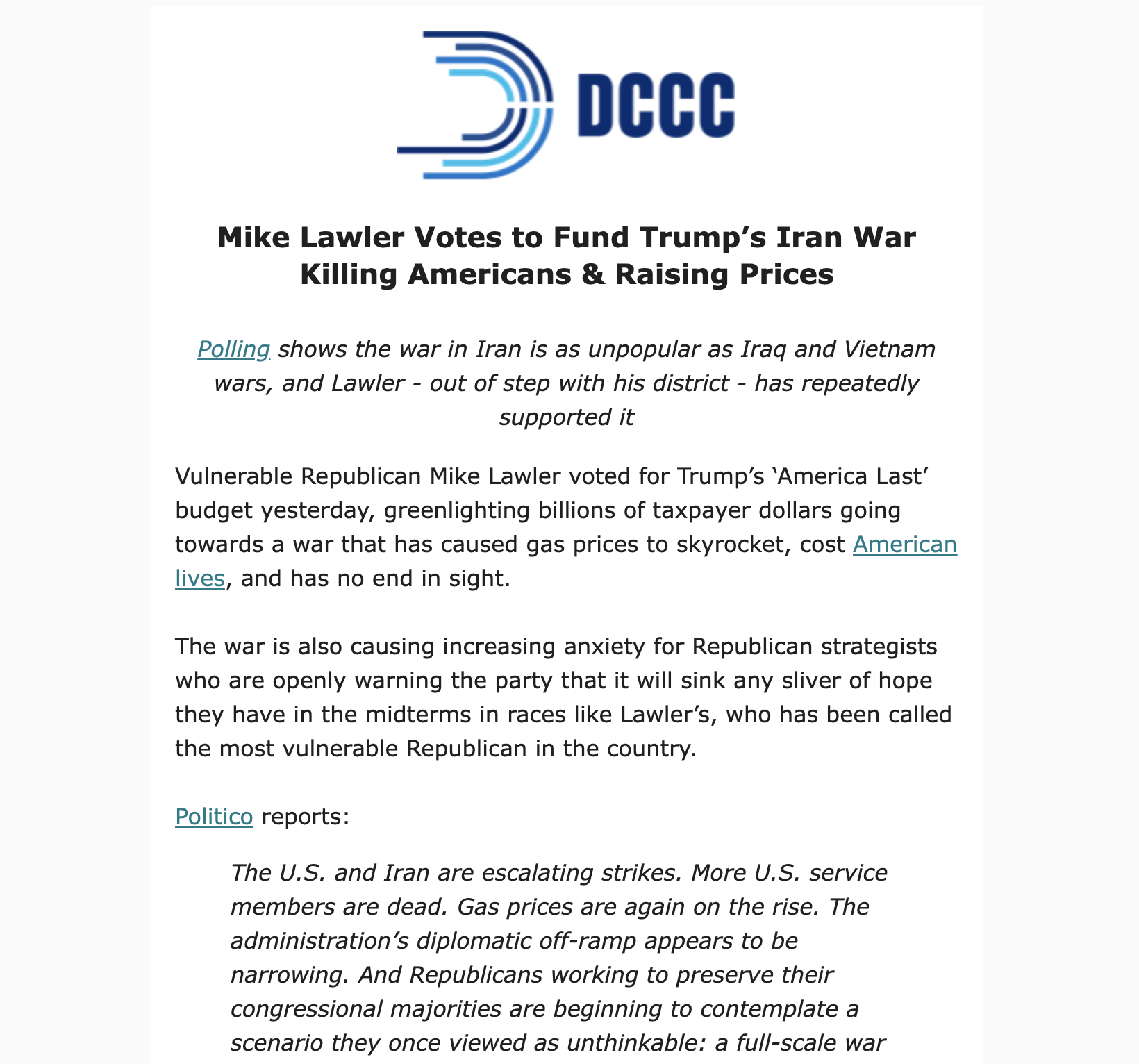 Mike Lawler Votes to Fund Trump’s Iran War Killing Americans & Raising Prices