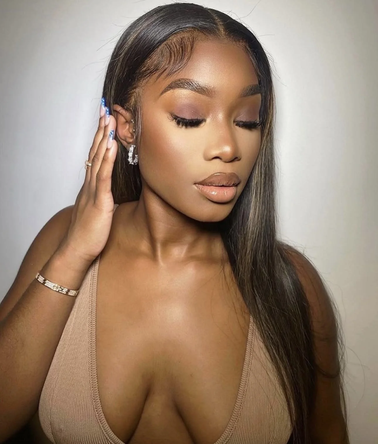 13×6 straight HD lace frontal wig 200% density