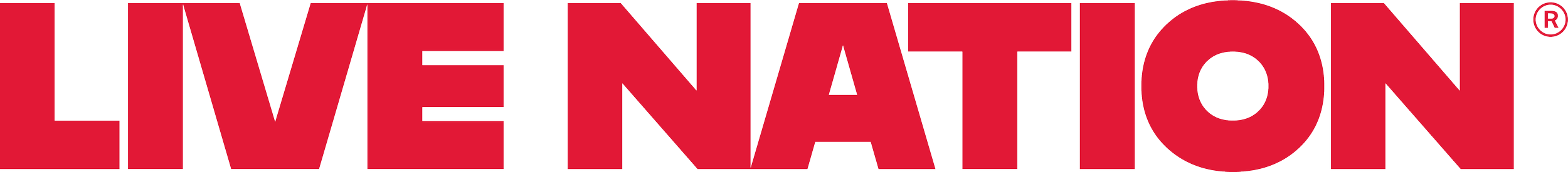 Bold red and black logo with the words 'LIVE NATION' in uppercase letters.