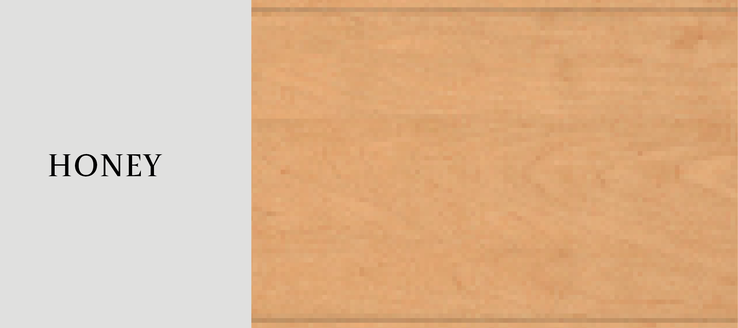 Close-up image of a honeycomb pattern with a label that says 'HONEY' on a gray background.