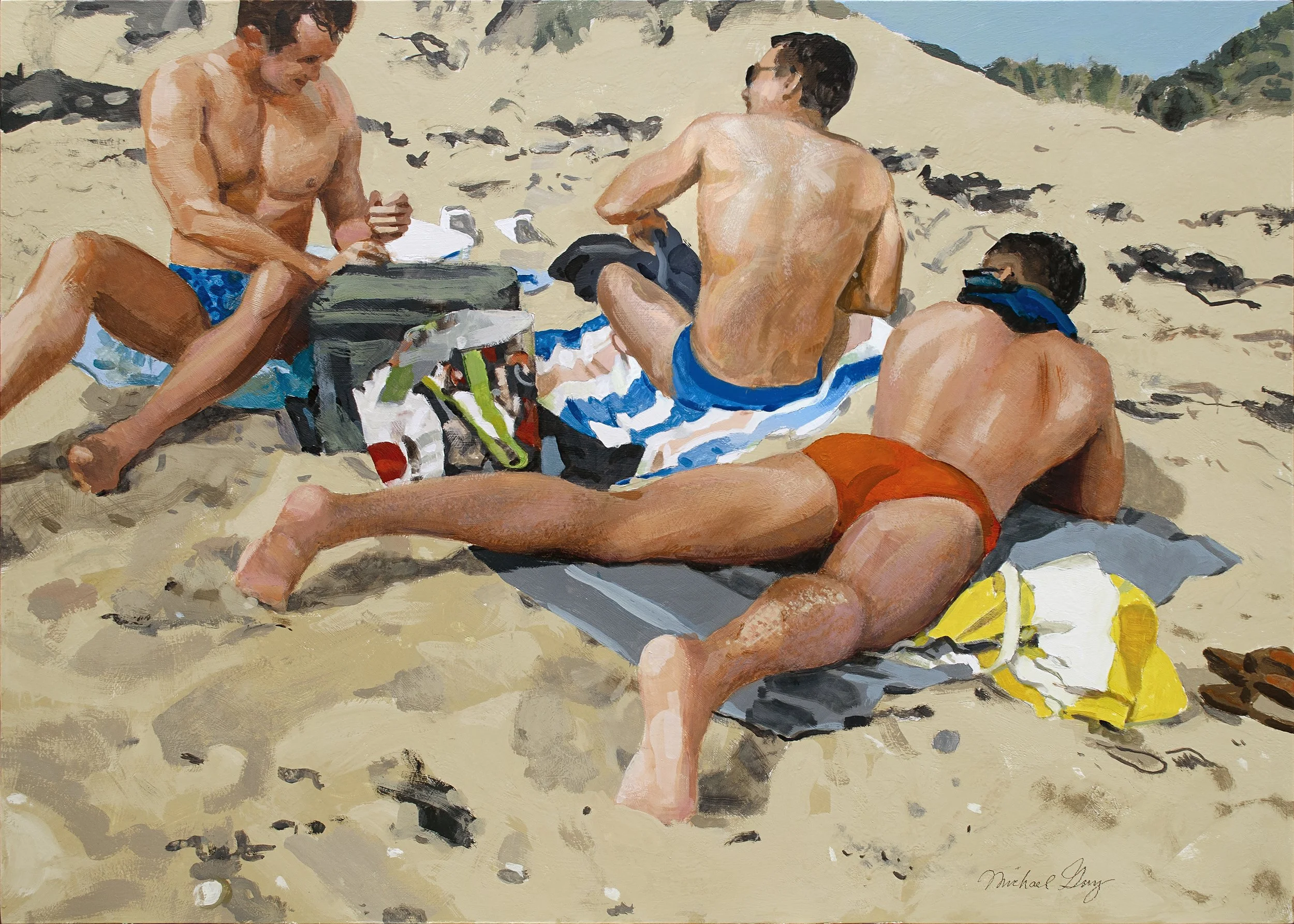 The Sand Which Is There: 2025, gouache on panel, 28" x 20", $2,000