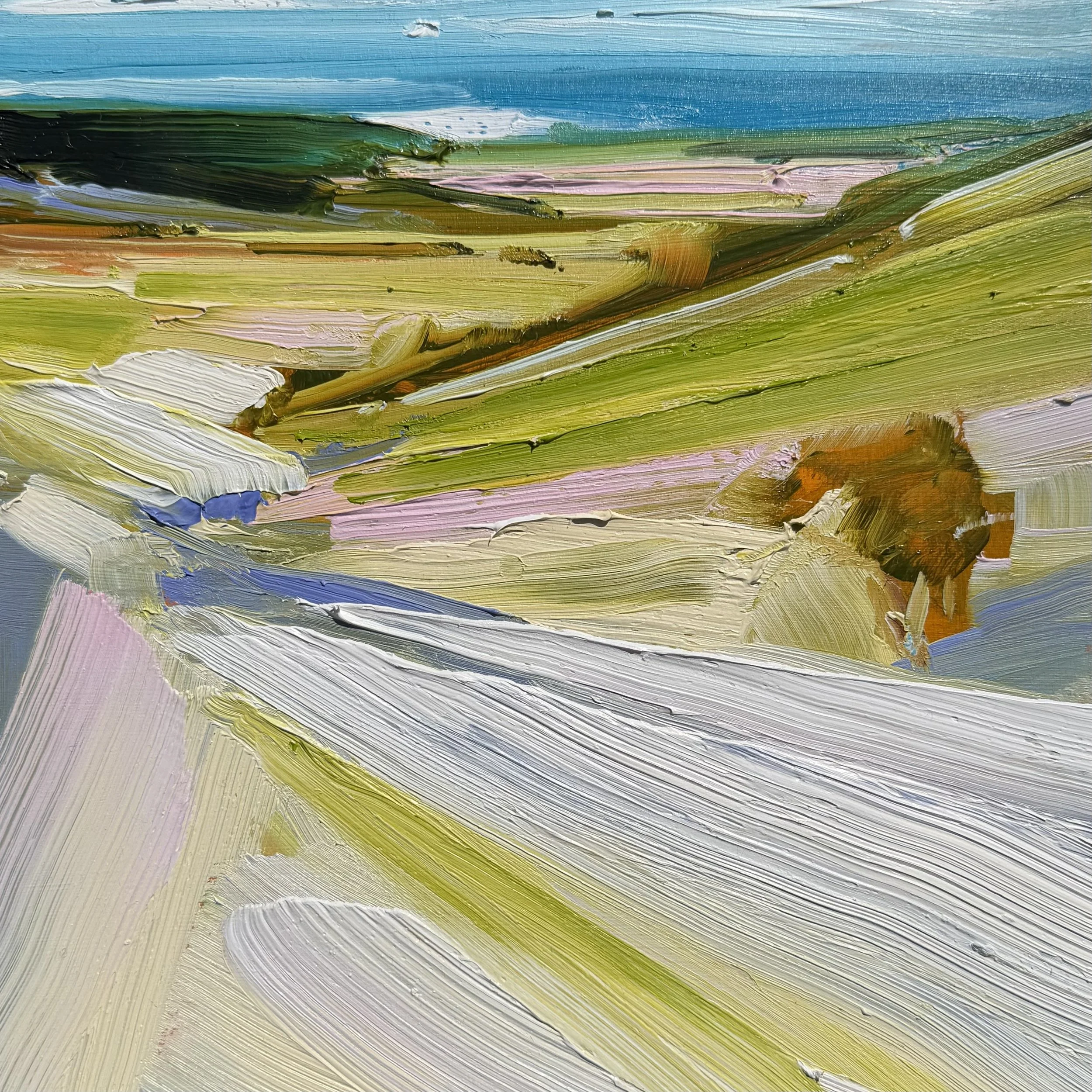 Fast Dune 8 x 8 in, oil on panel $550