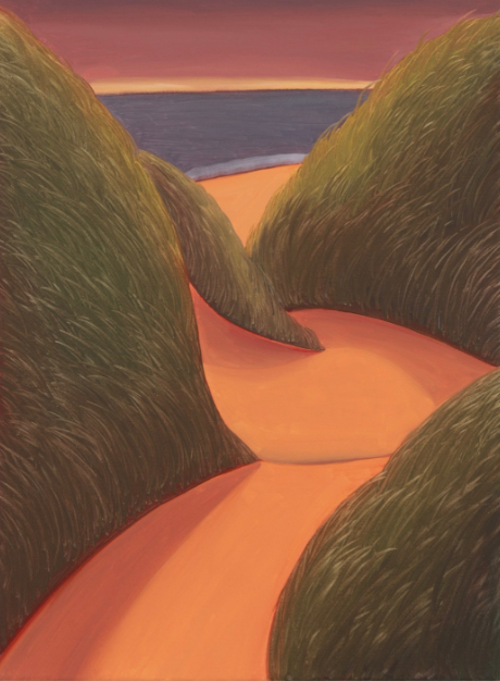 Yellow Stripe (Herring Cove), oil on canvas, 18 by 24 inches, 2024 $2,800