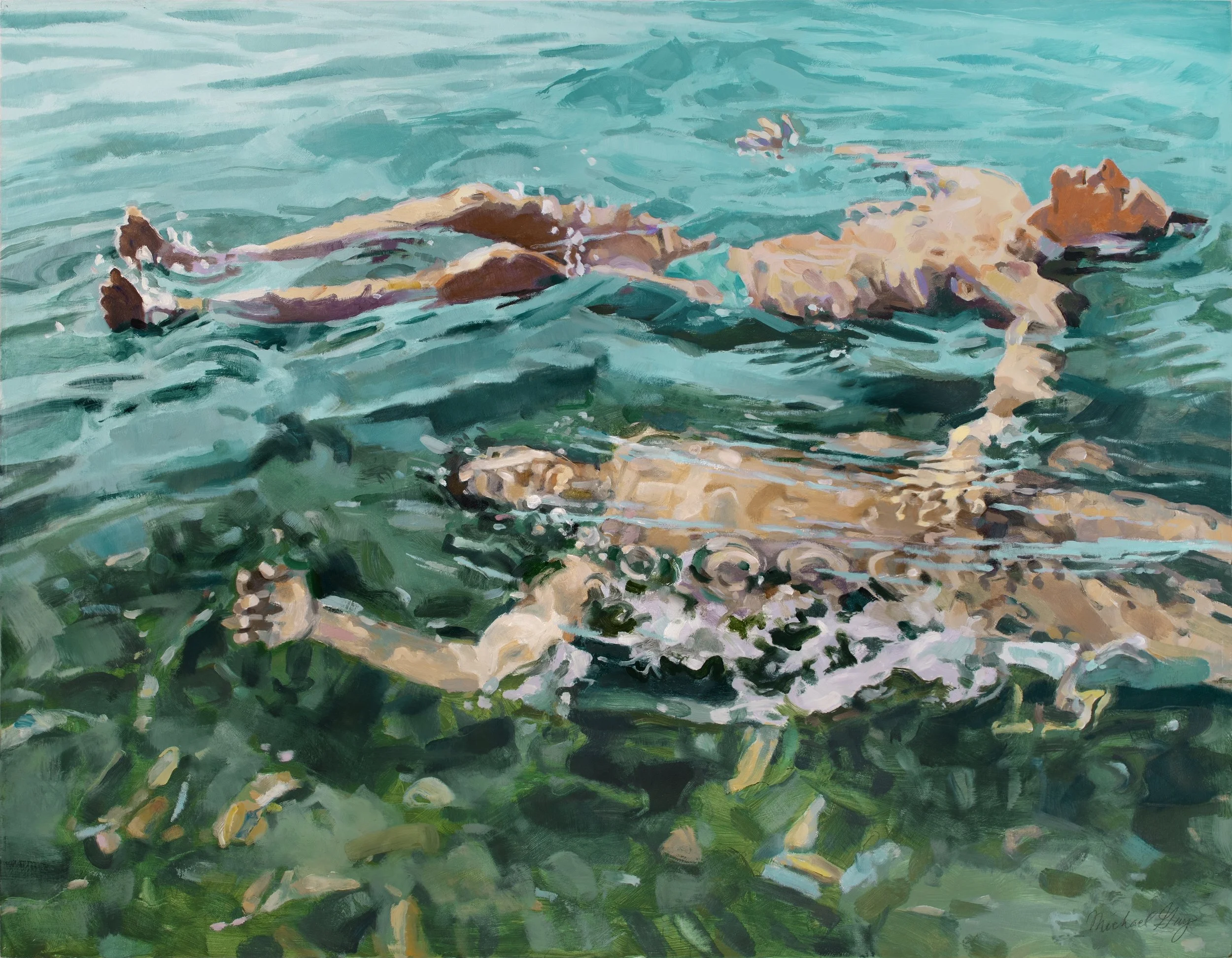 Untitled Beach Sculpture: 2009, egg tempera on panel, 26" x 36", $2600