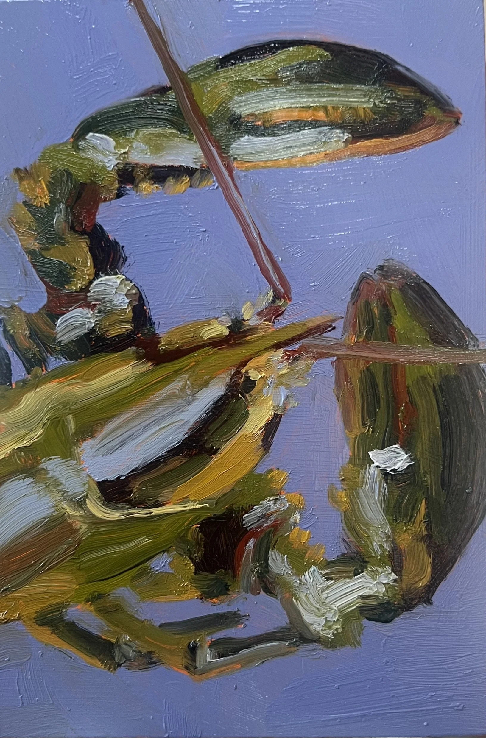 Blurple Lobster 4x6 inches, oil on panel $225
