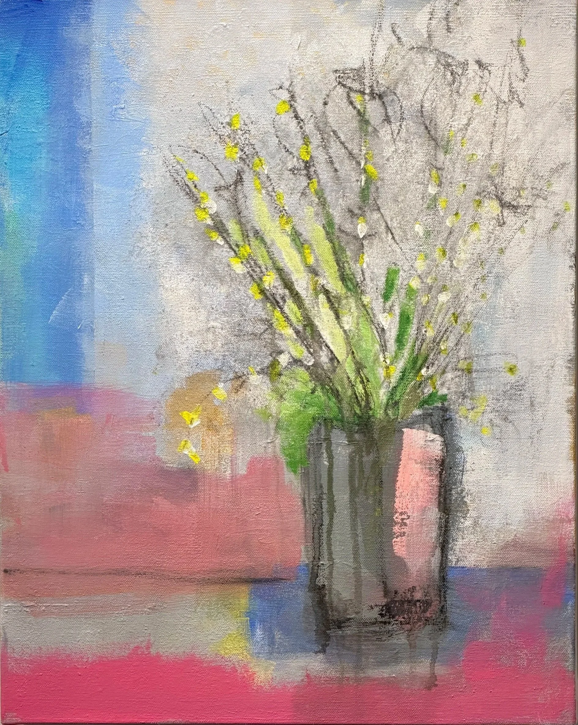 Flower Painting #5 2026 16" x 20", acrylic mixed media $2100