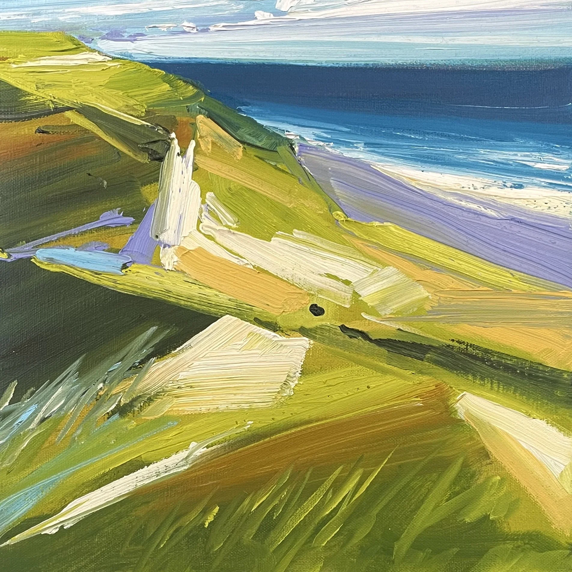 White Crest 12 x 12 in, oil on panel $950