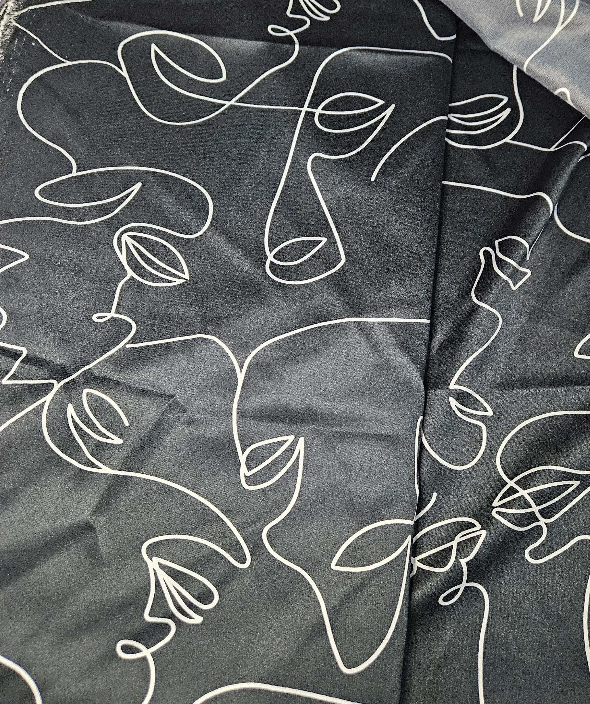 Black with White Faces - Print