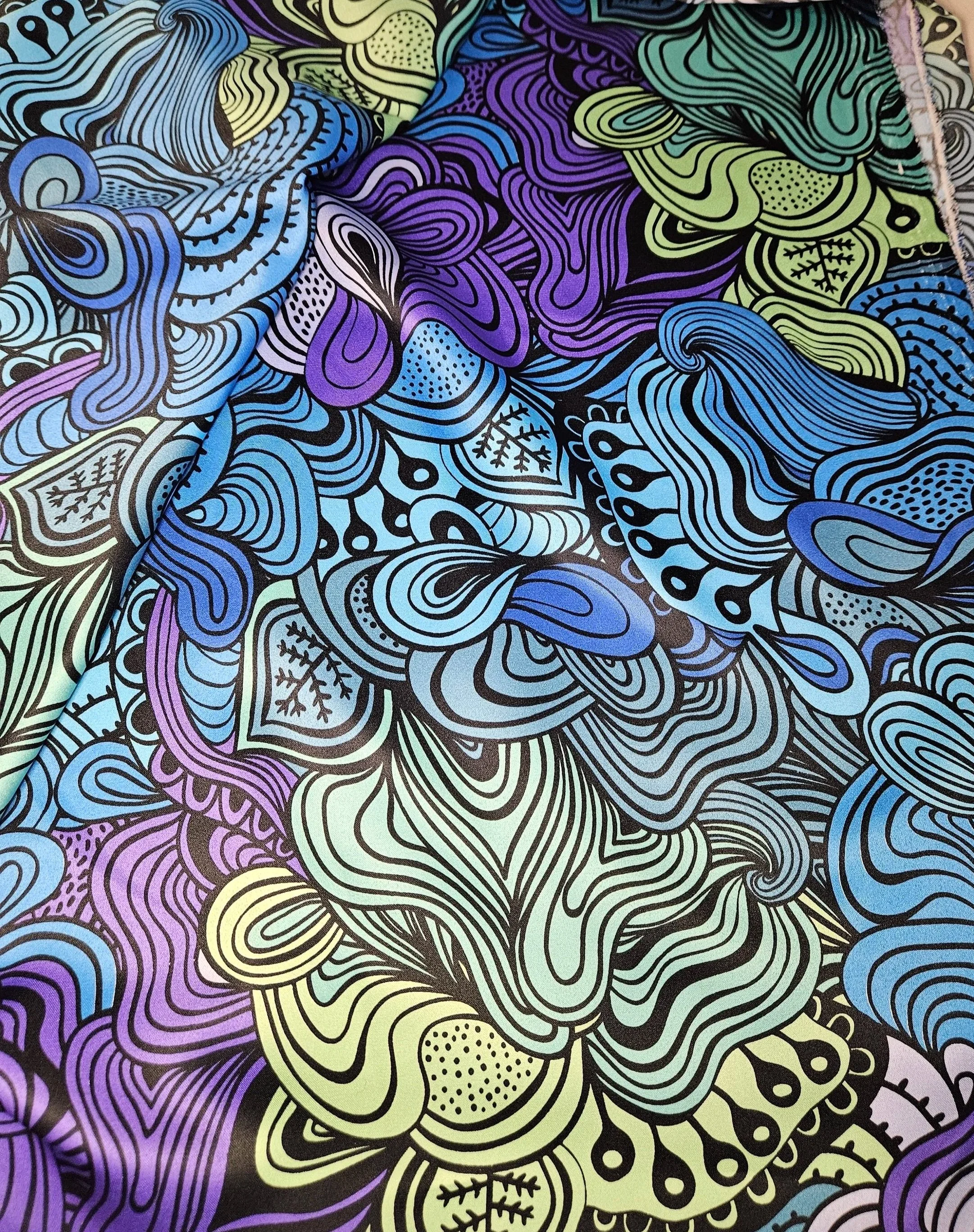 Flower Swirls - Cool Tones