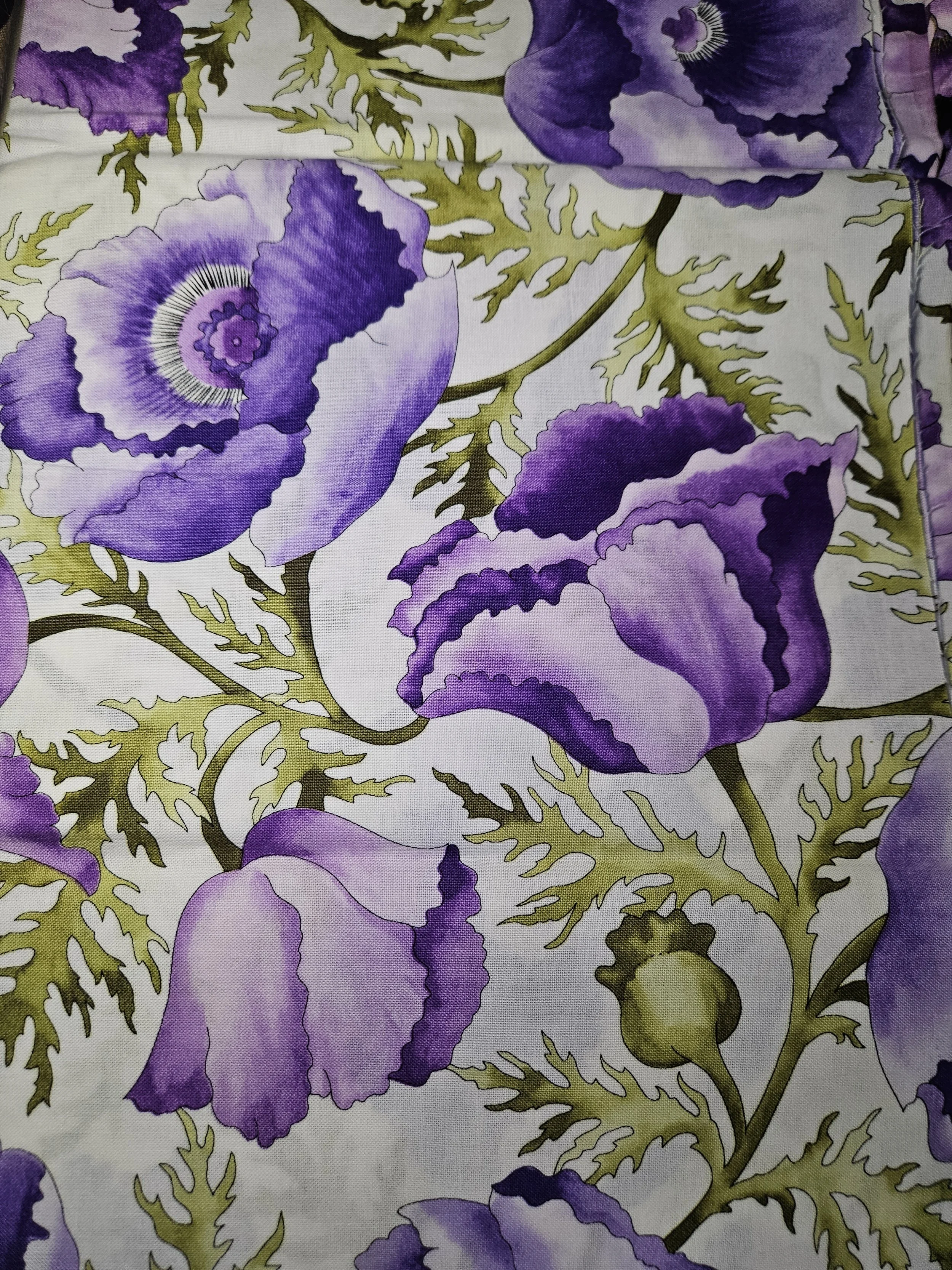 White and Purple Floral