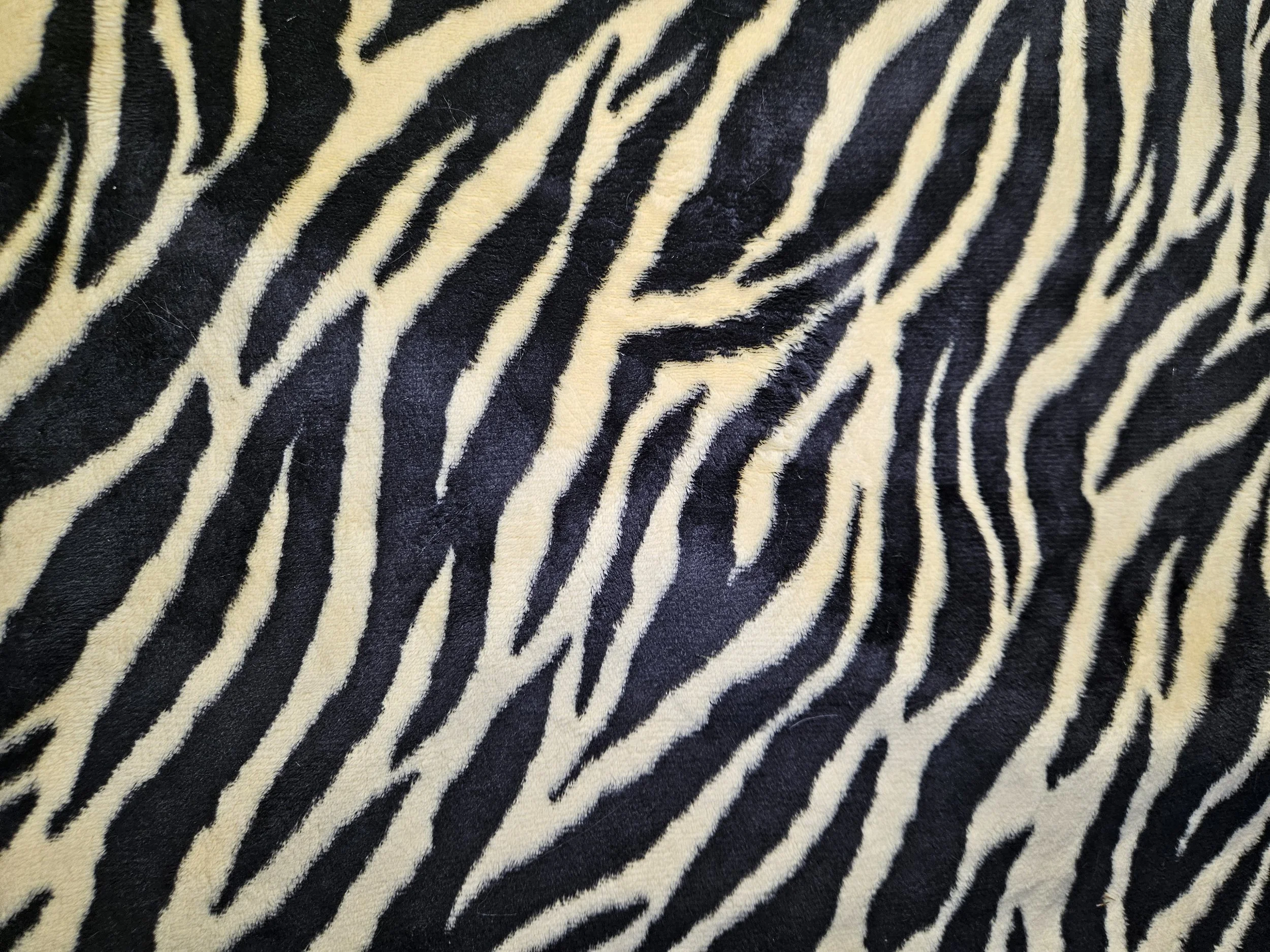 Thick Zebra Plush Print
