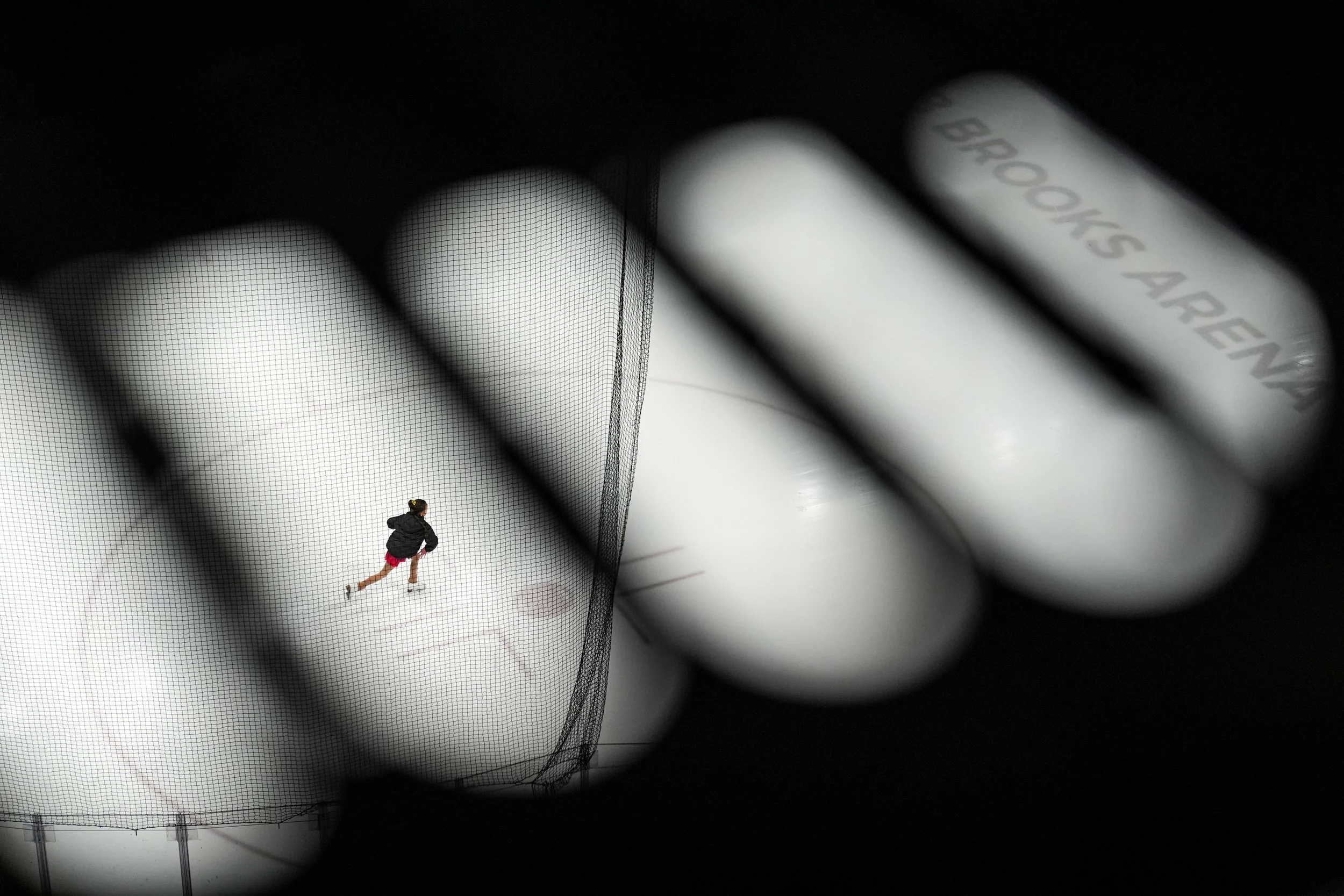 Figure skater performs her routine at the 2026 Empire State Winter Games in the 1980 Rink at the Olympic Complex in Lake Placid, New York, on Feb 7, 2026. (Isaac Williams/The Newhouse School)