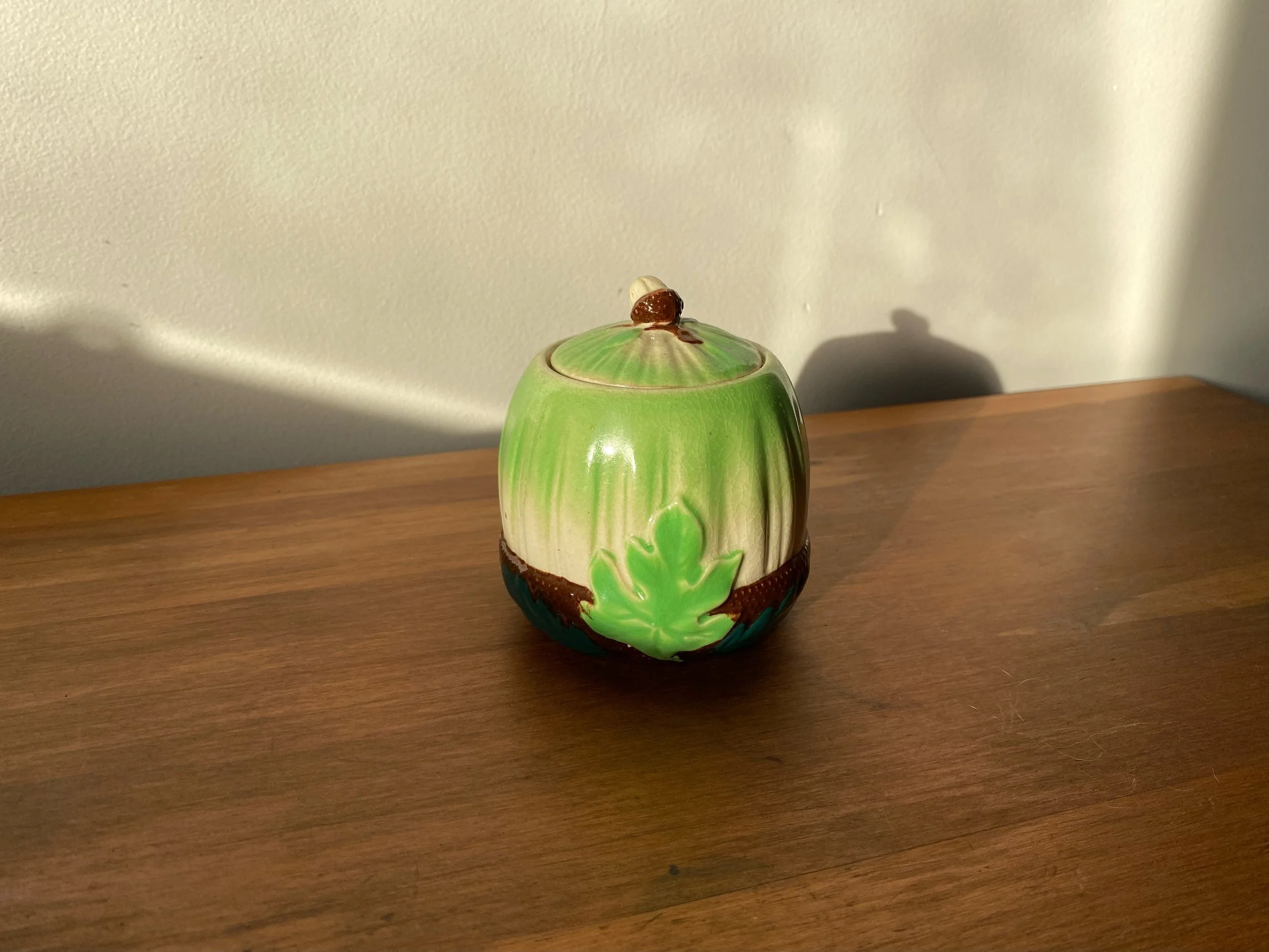 Vintage Acorn Sugar Bowl