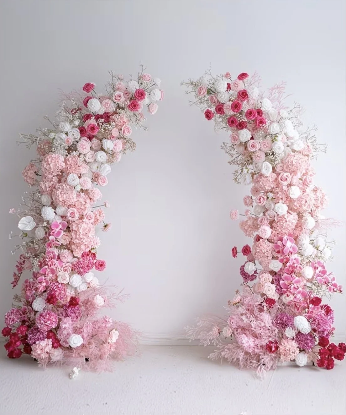 Pink White Deconstructed Arch