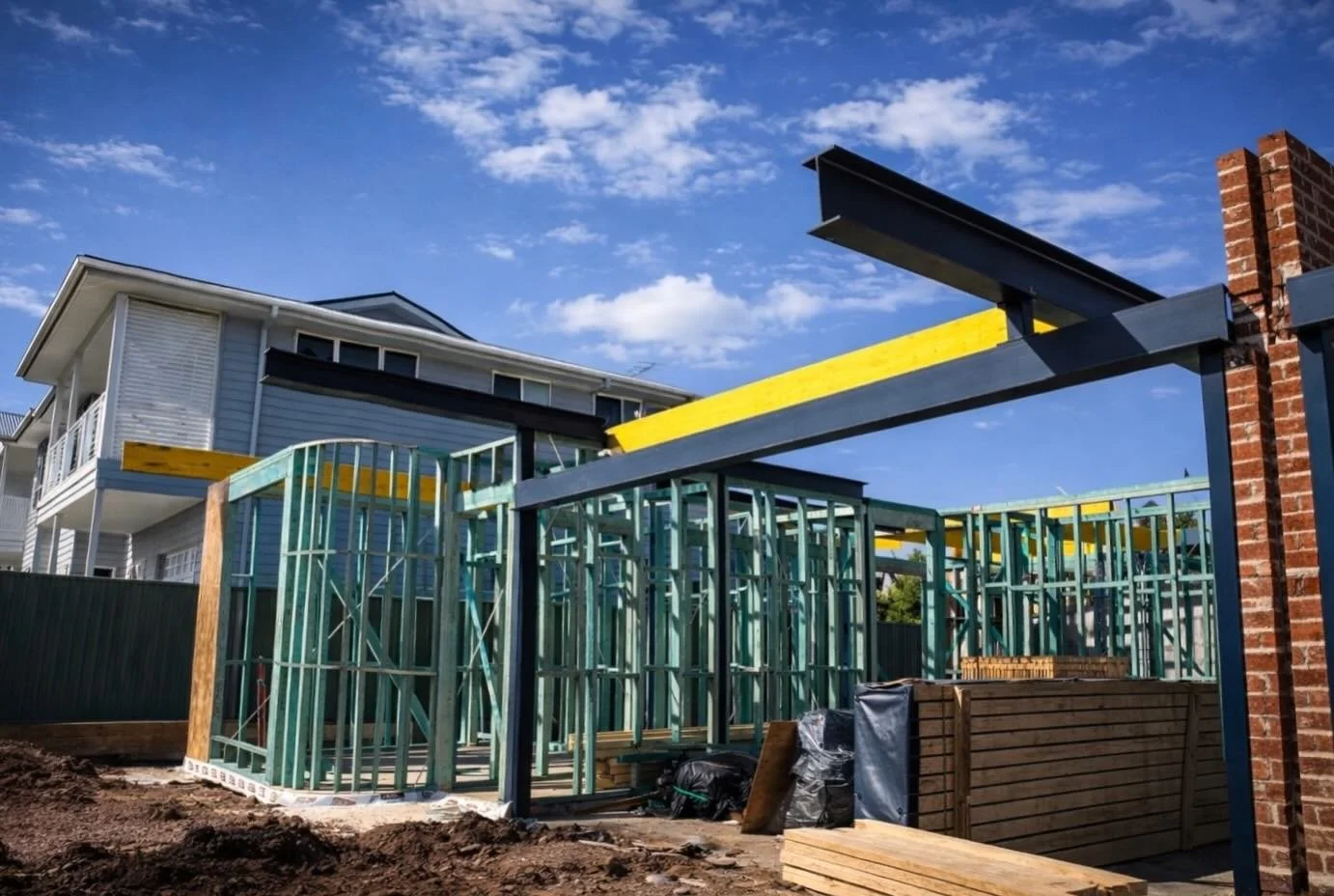 Built right from the frame up.

Clean lines. Solid structure. No delays, just reliable framing that keeps your build moving. Structural steel installed at this duplex site. 

📍 Sydney &amp; Western Sydney
📩 Need a framer? Message us or call now.

#