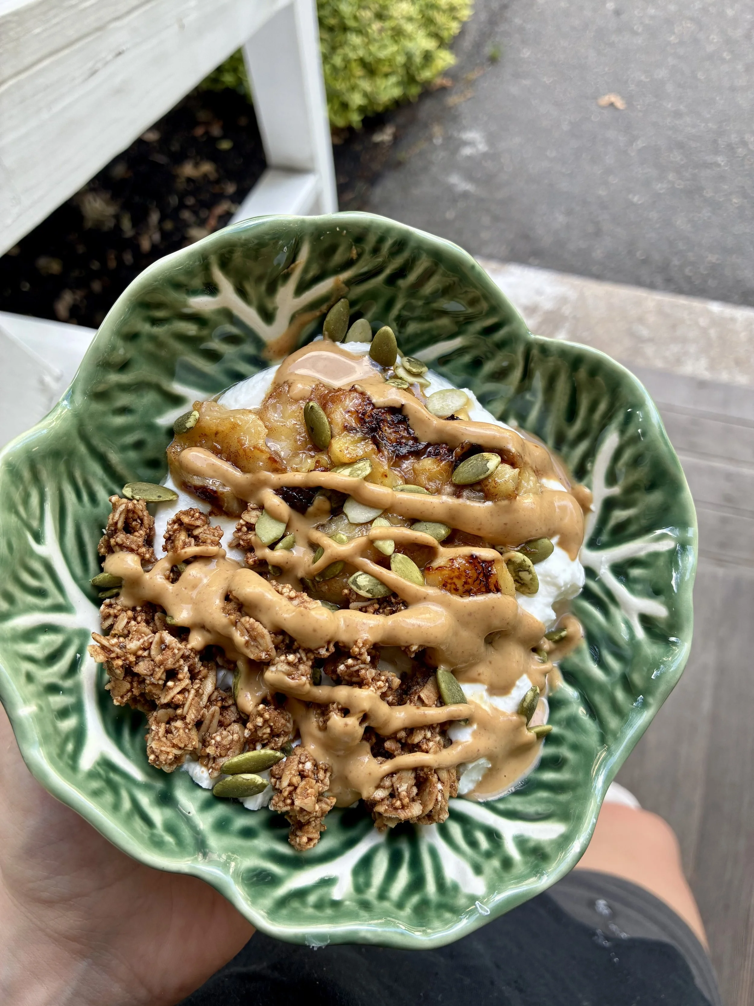 Carmelized Banana Yogurt Bowl