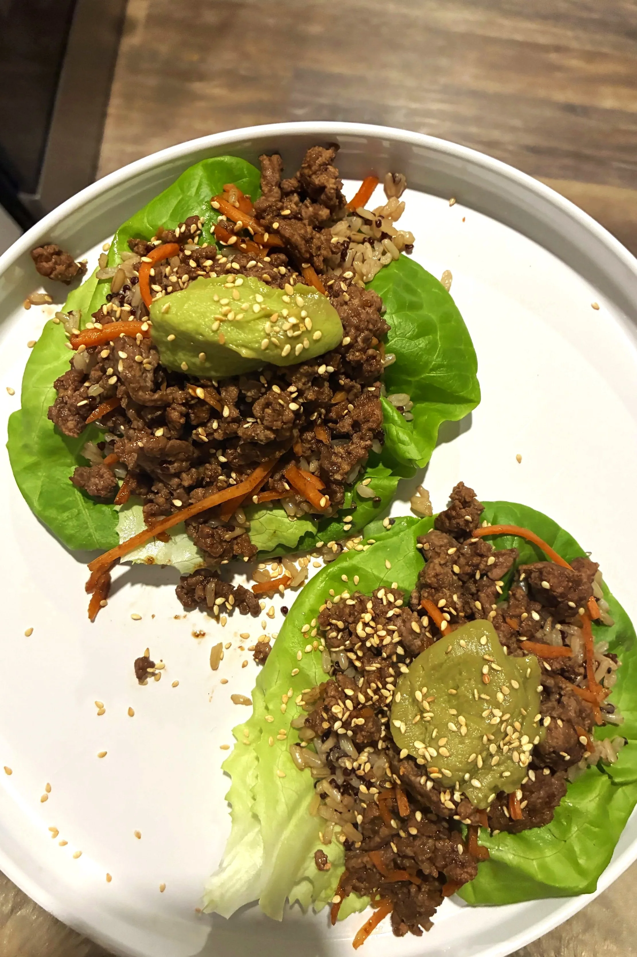 Teriyaki Ground Beef Lettuce Wraps