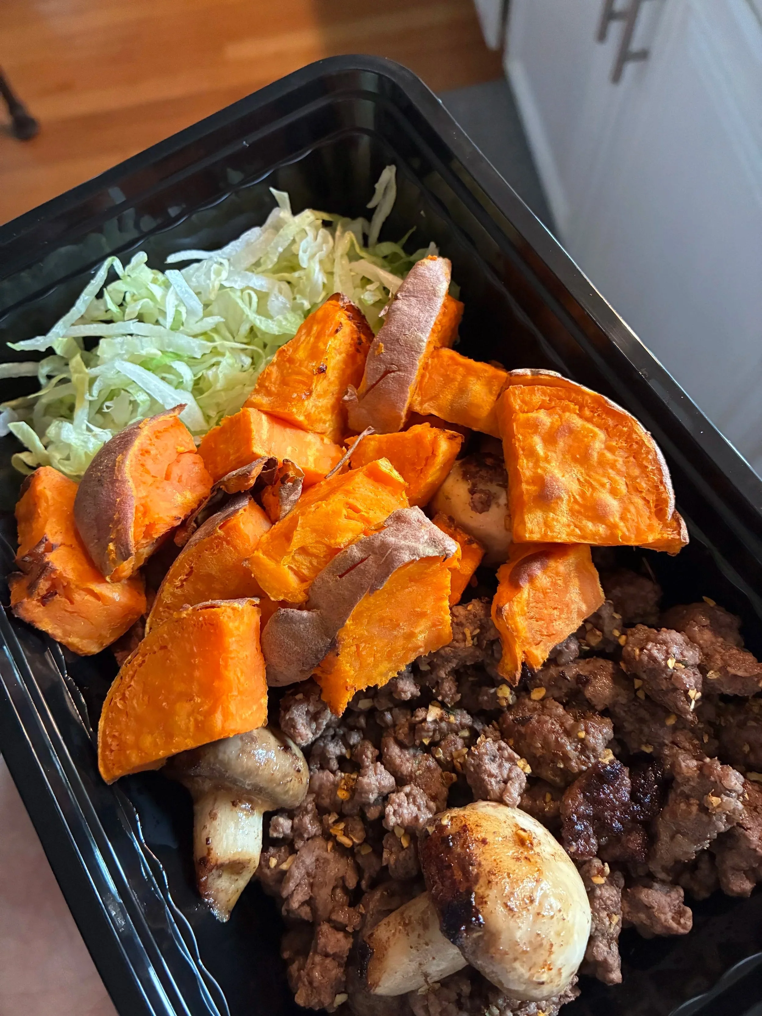 The Easiest Ground Beef and Sweet Potato Bowl