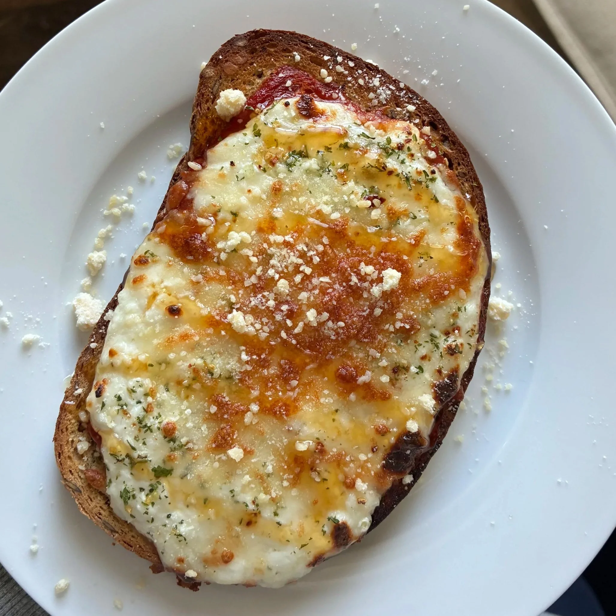 Cottage Cheese Pizza Toast 