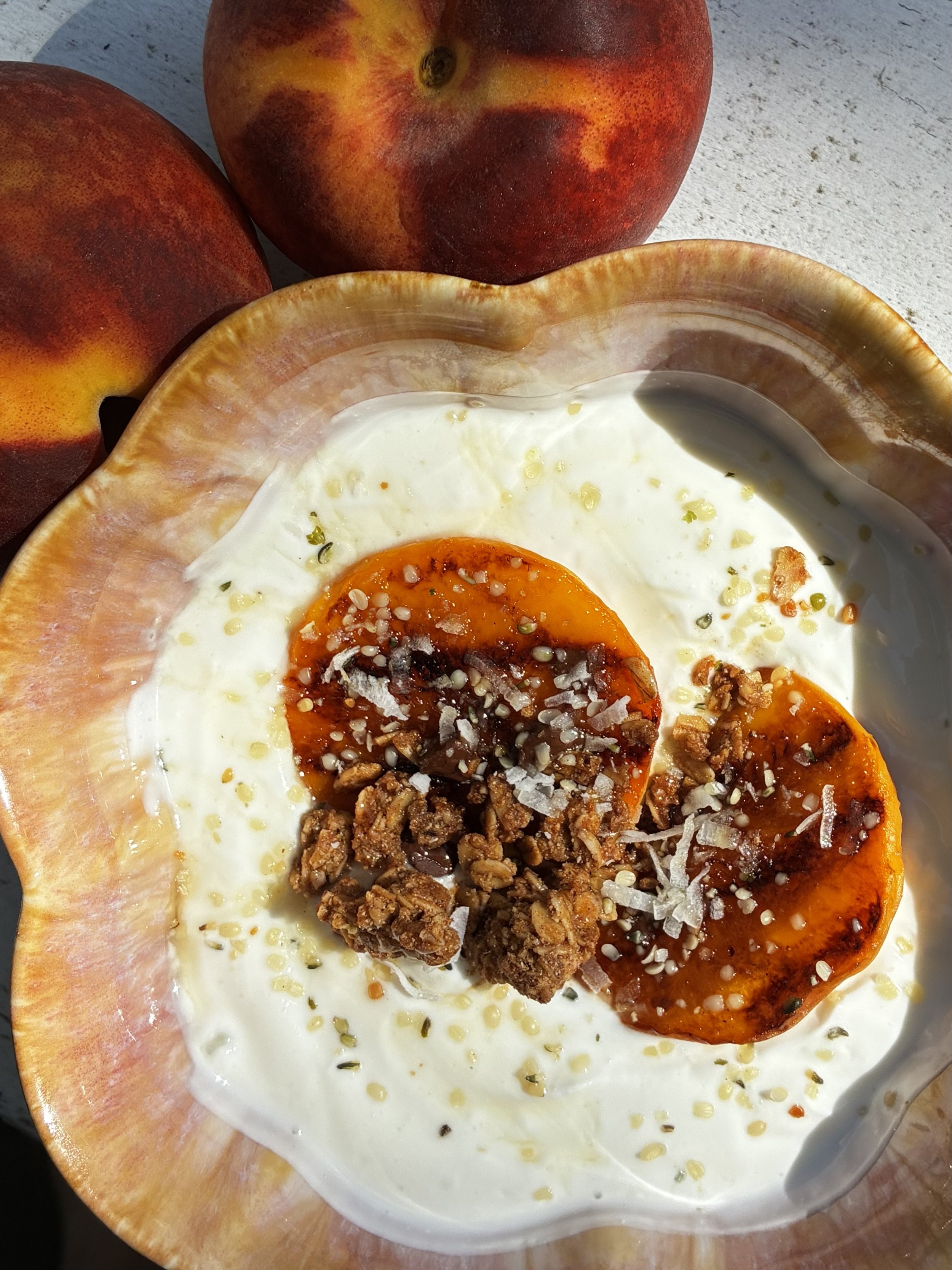 Golden Hour Peach Yogurt Bowl