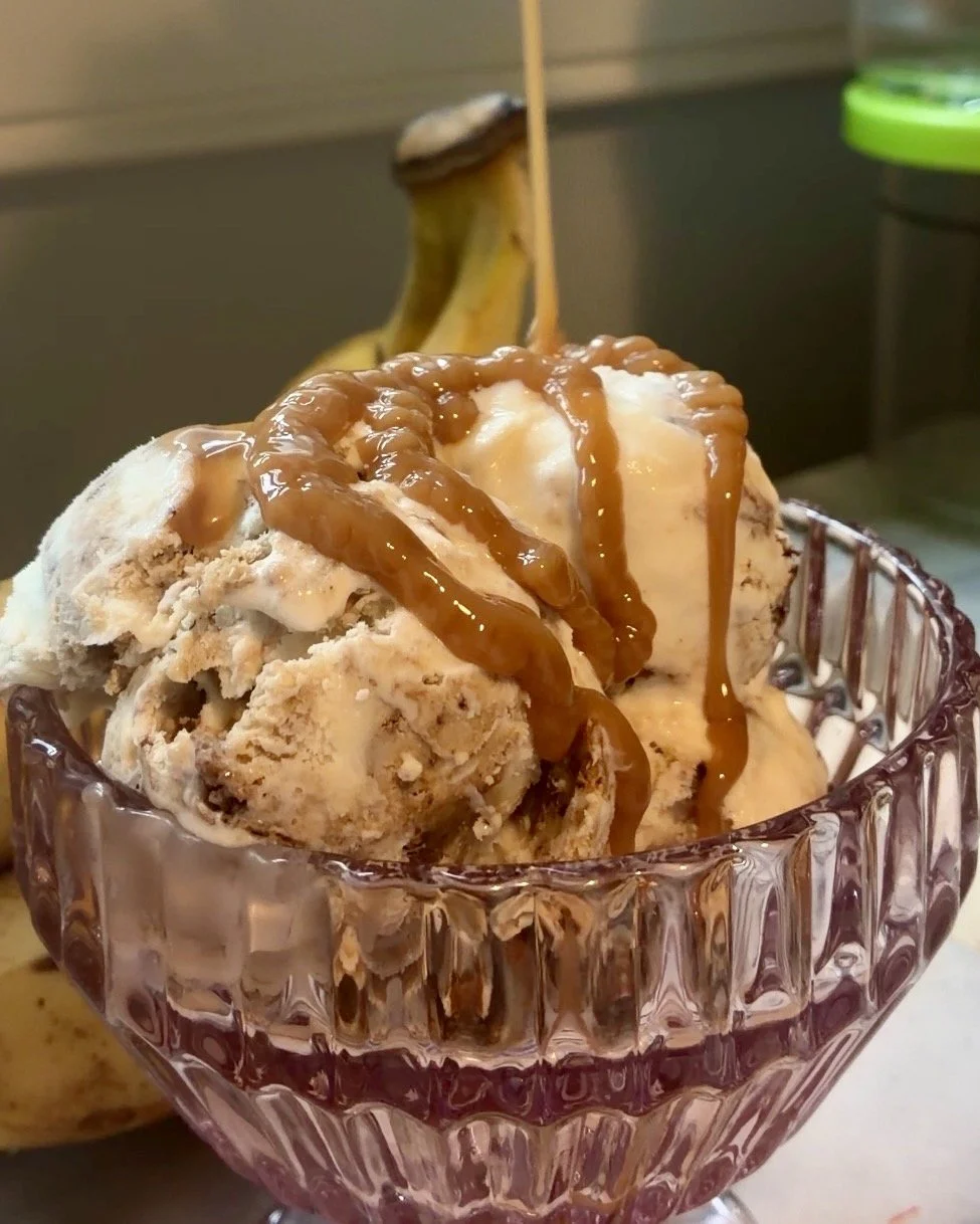 No-Churn Banana Bread &amp; Caramel Ice Cream