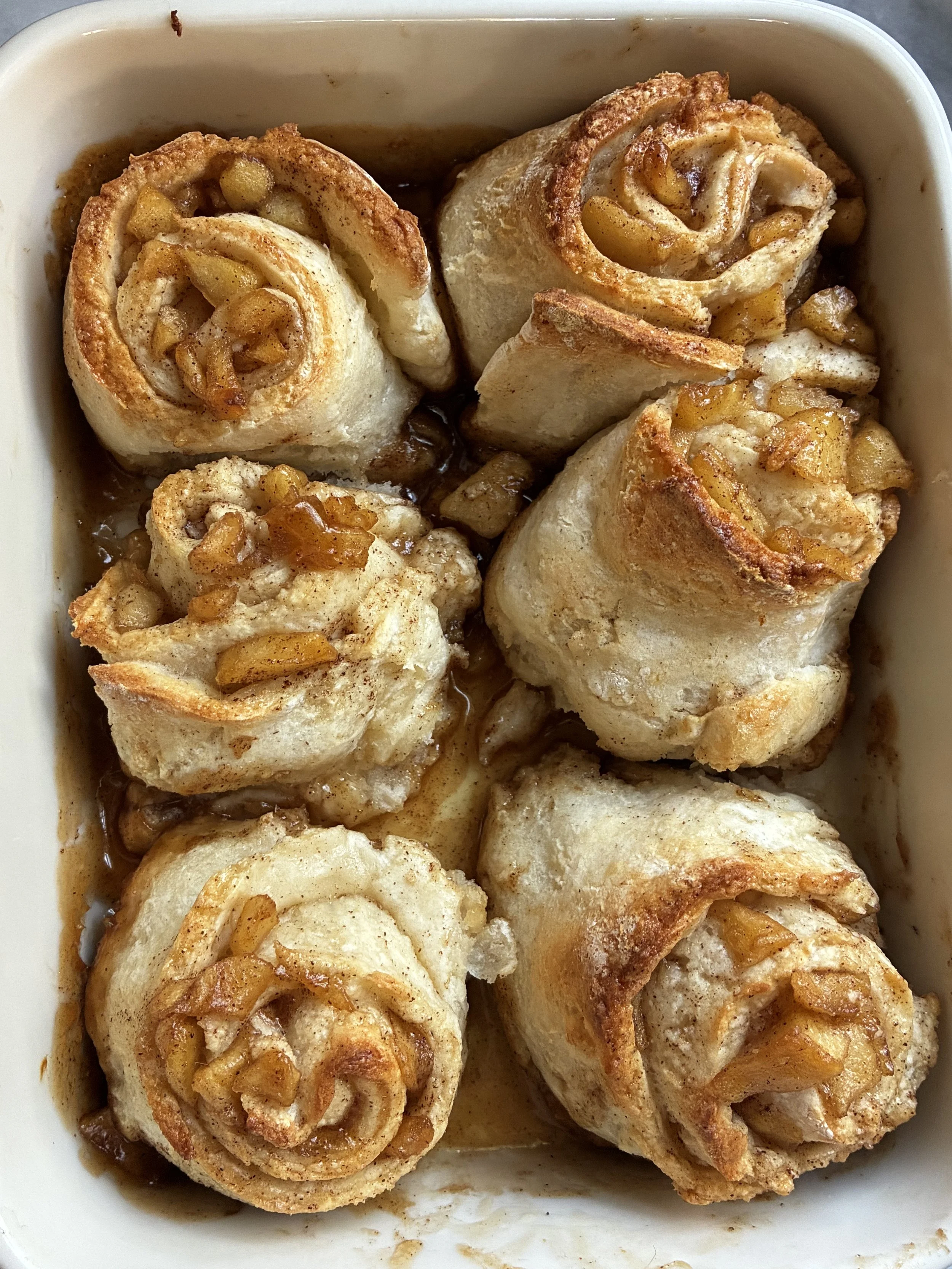 Apple Pie Cottage Cheese Cinnamon Rolls 