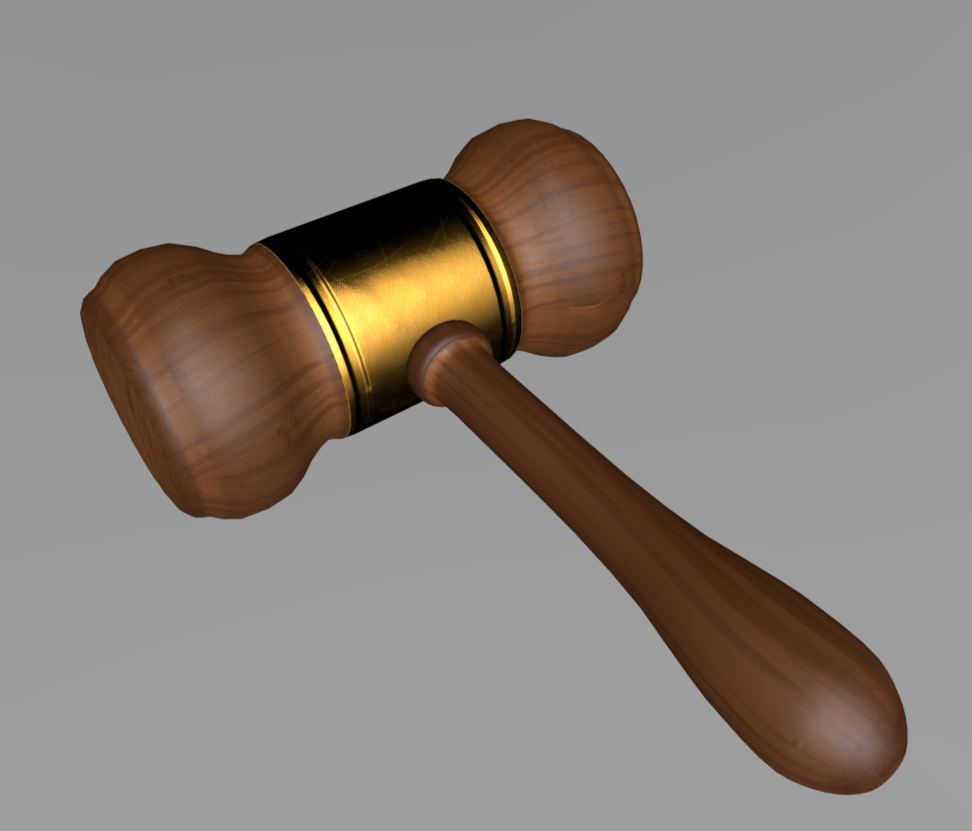 Gavel, Modeled in 3ds Max, Textured in Substance Painter