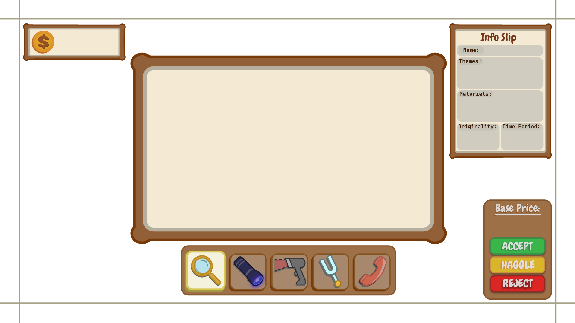 Magnifying Mini Game UI Mockup, Made with Adobe Illustrator