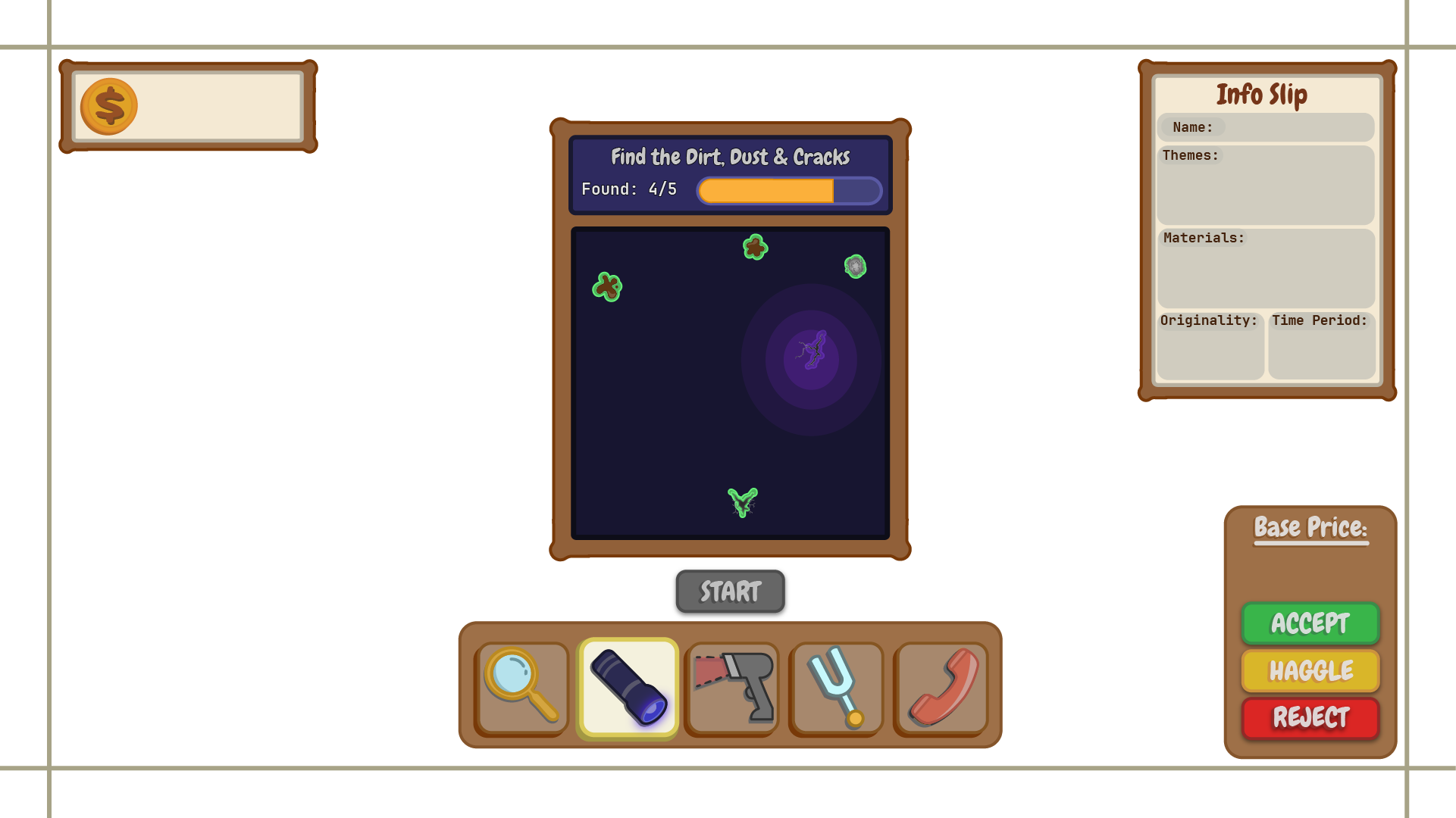 Backlight Mini Game UI Mockup, Made with Adobe Illustrator