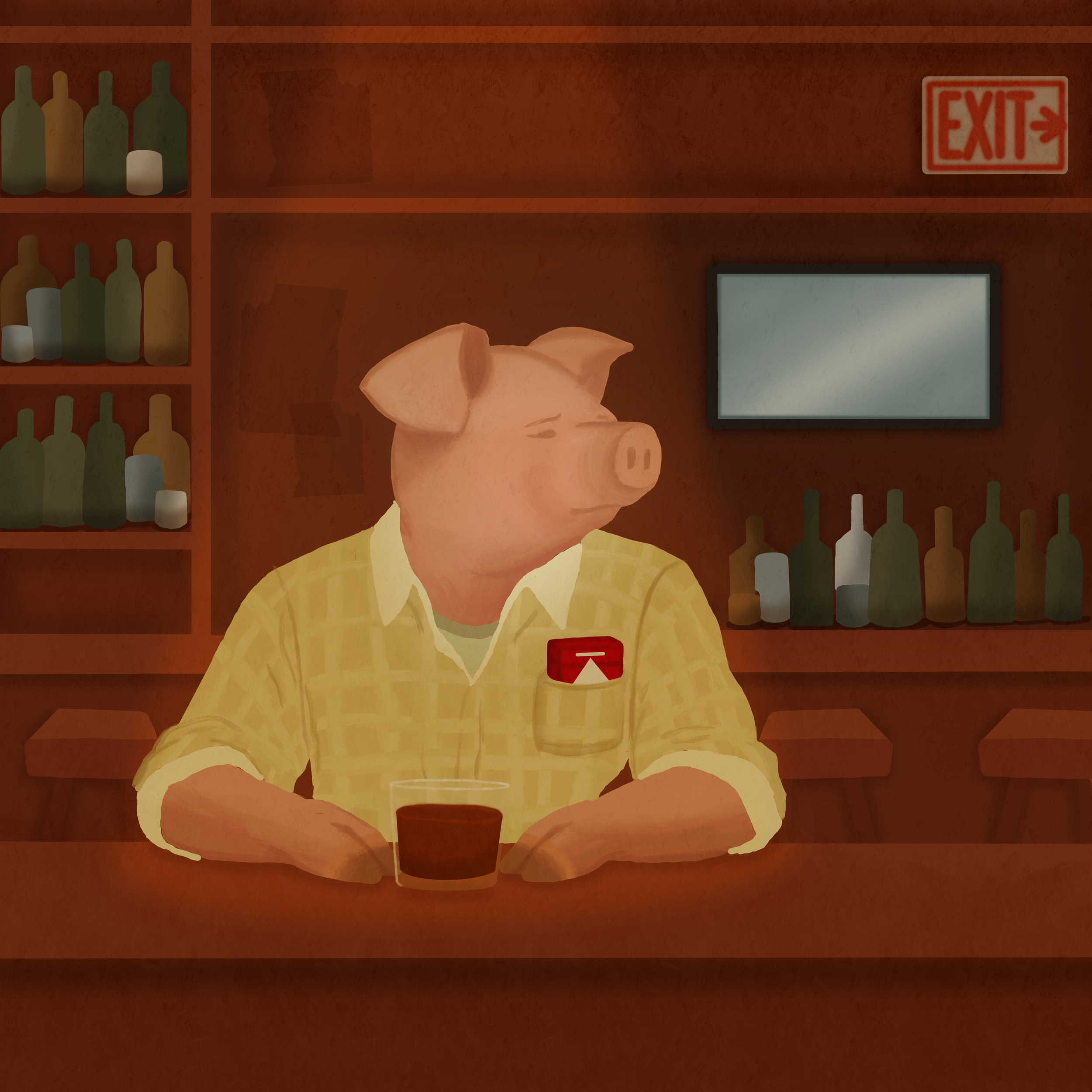 "Happy Hour" - Made with Procreate