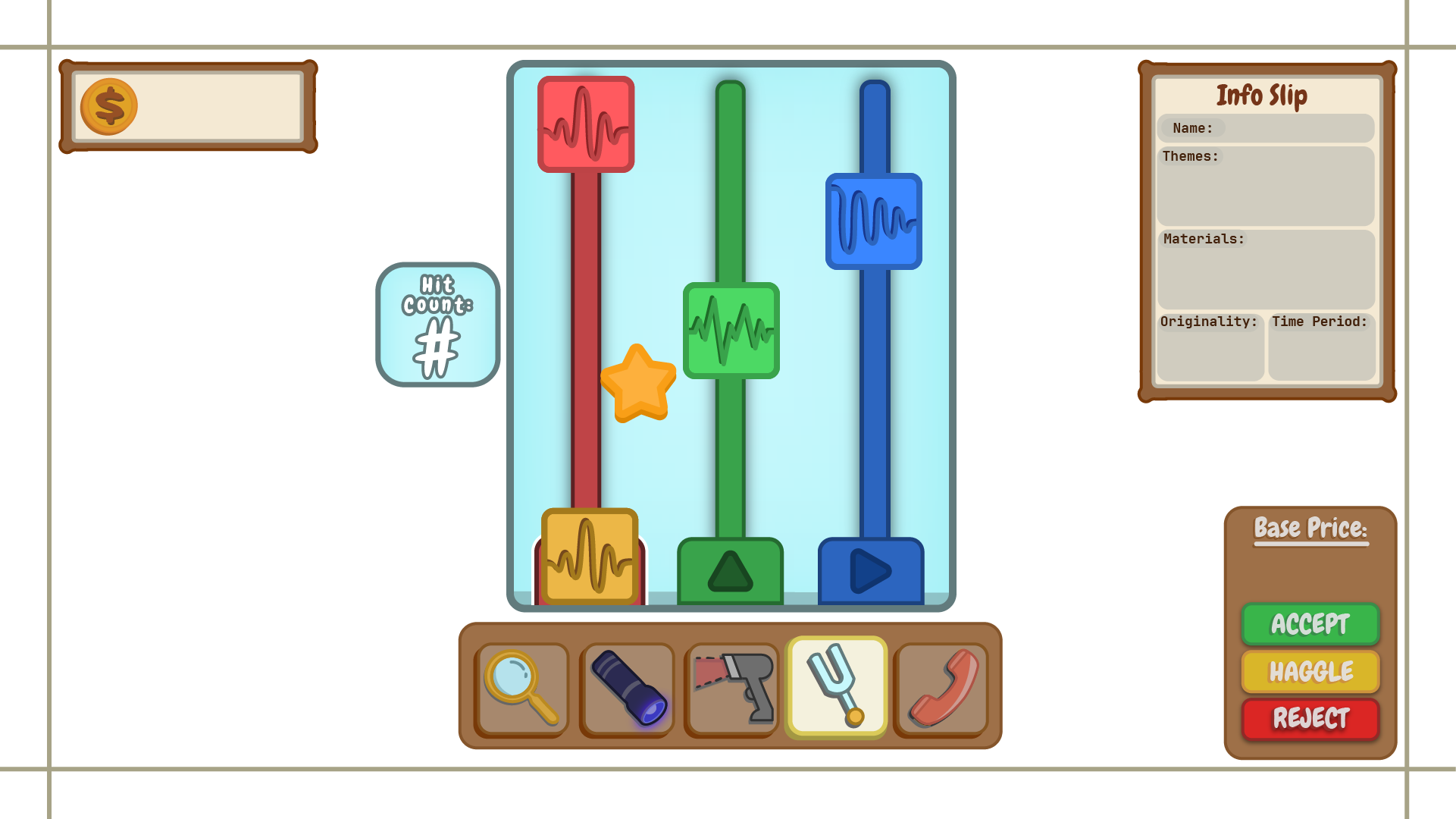 Tuning Fork Mini Game Hit State Mockup, Made with Adobe Illustrator