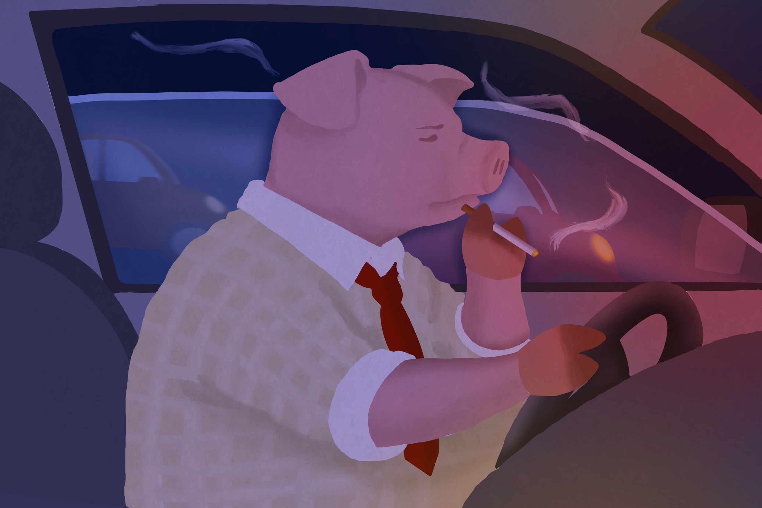 "Rush Hour" - Made with Procreate