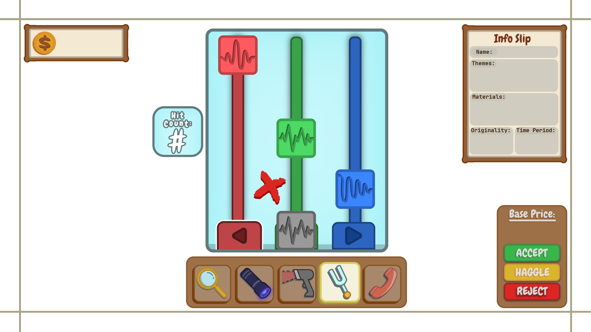 Tuning Fork Mini Game Miss State Mockup, Made with Adobe Illustrator