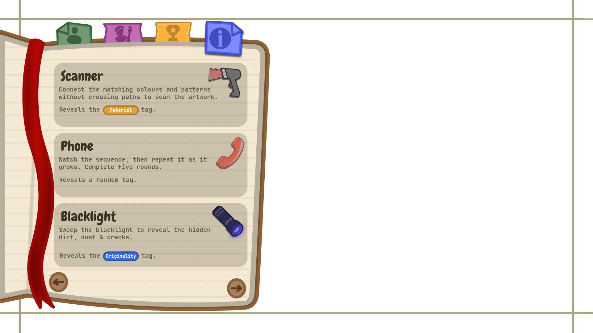Journal - Tips Tab UI Mockup, Made with Adobe Illustrator