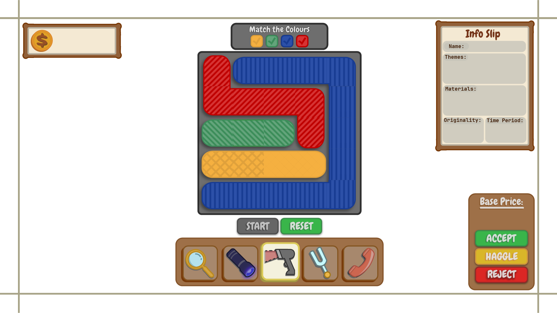 Scanner Mini Game UI Mockup, Made with Adobe Illustrator