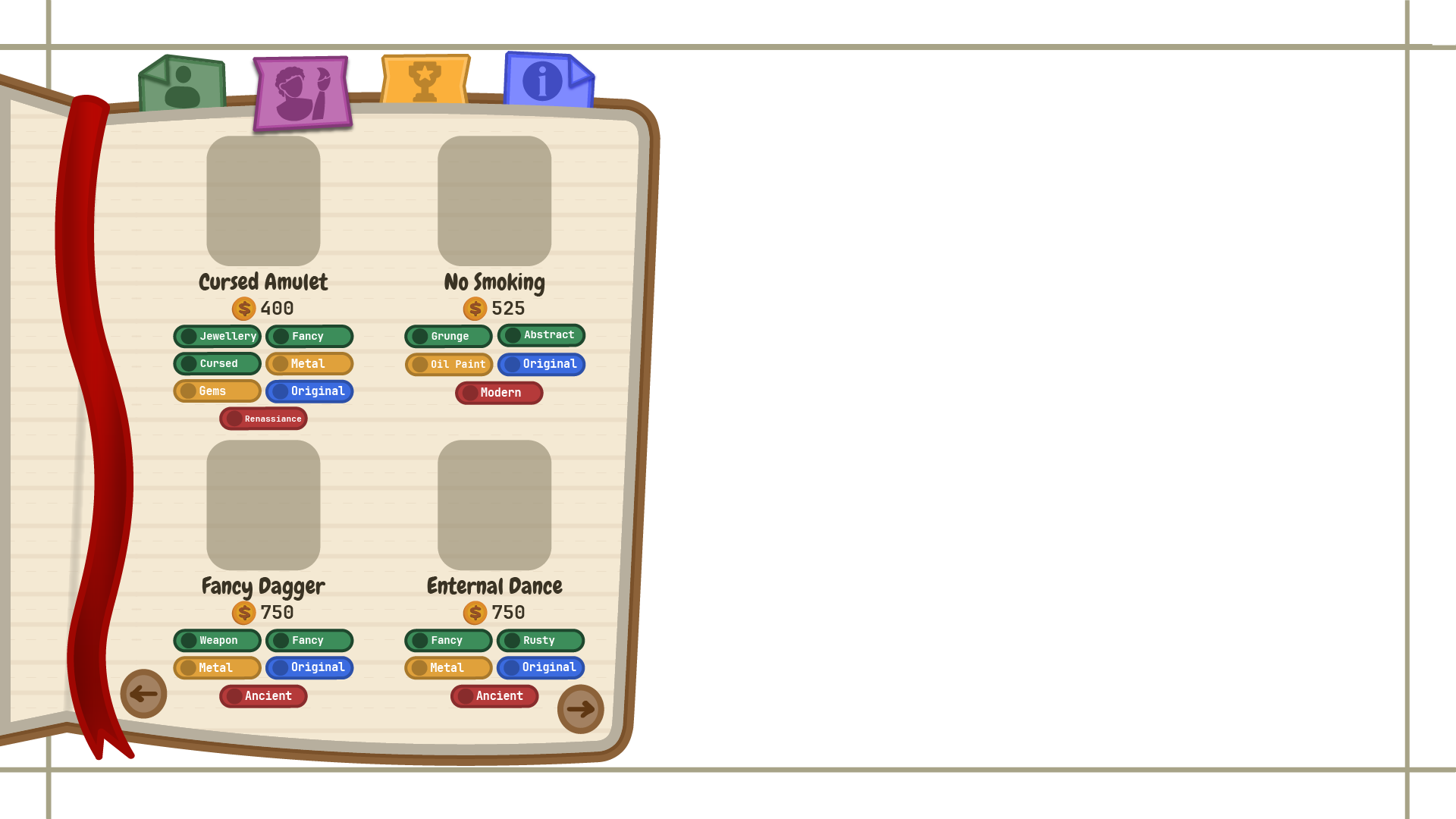 Journal - Art Tab UI Mockup, Made with Adobe Illustrator