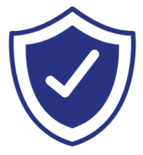 Shield with a checkmark inside it, representing security or protection.