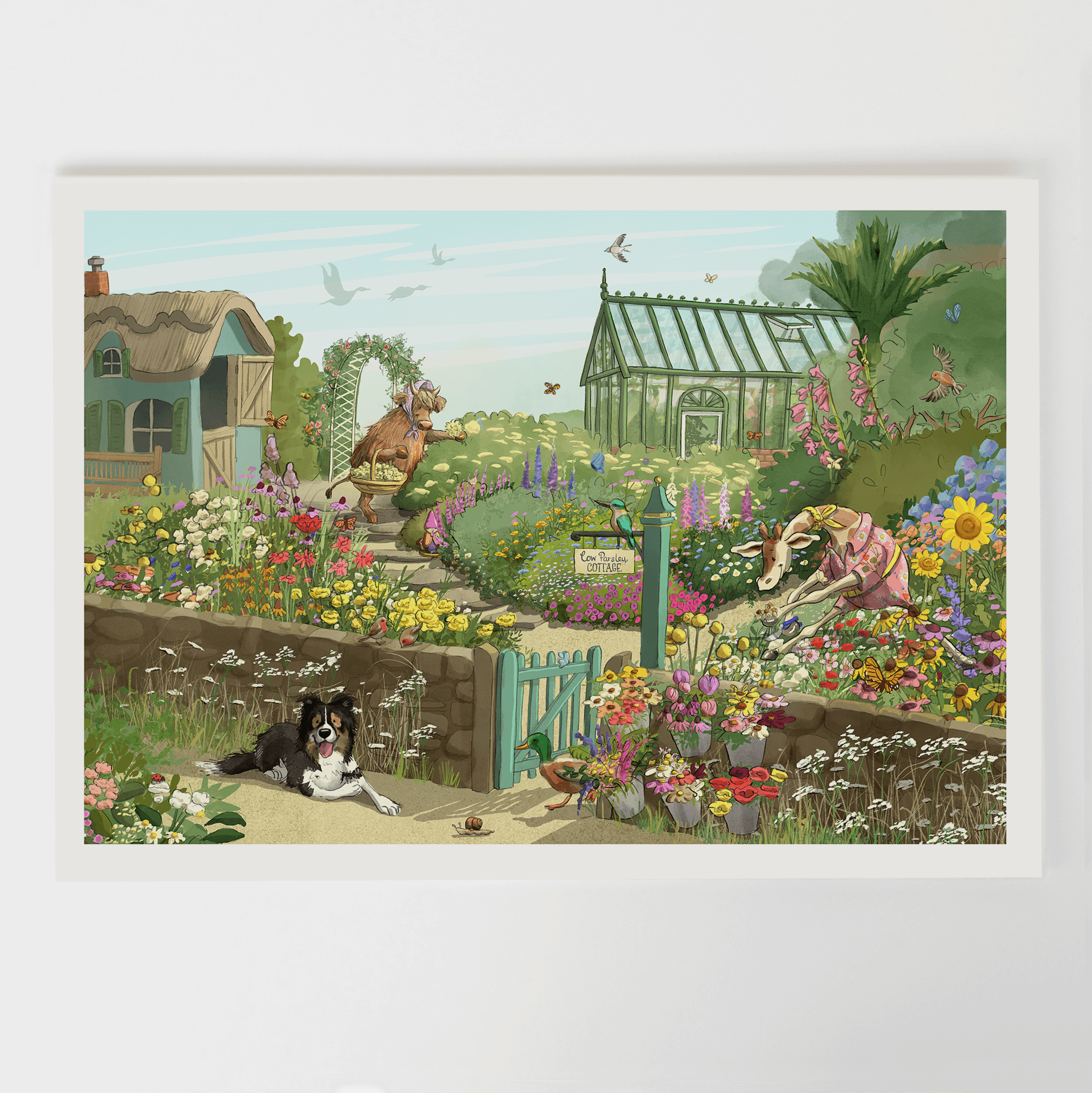 Giraffe the Gardener - pg 10-11 Signed print