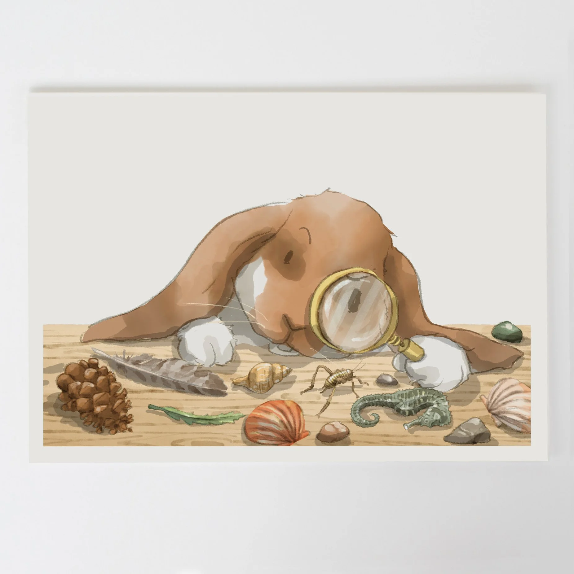 Run, Rabbit | Playtime, E Oma, Rāpeti | Te Wa Takaro - pg 16-17 - Signed print