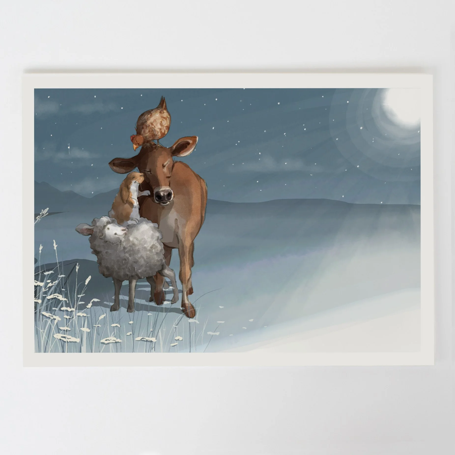 Run, Rabbit | Goodnight, E Oma, Rāpeti | Pō Mārie - Pg 14-15 - Signed Print