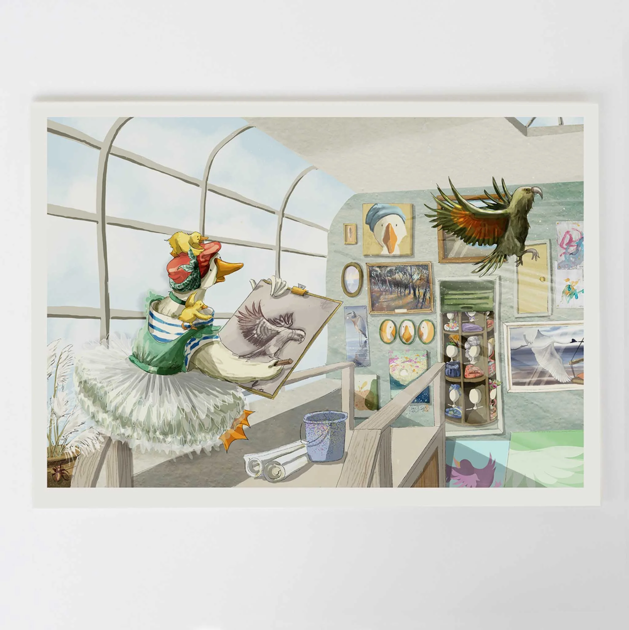 Goose the Artist - pg 6-7. Signed print