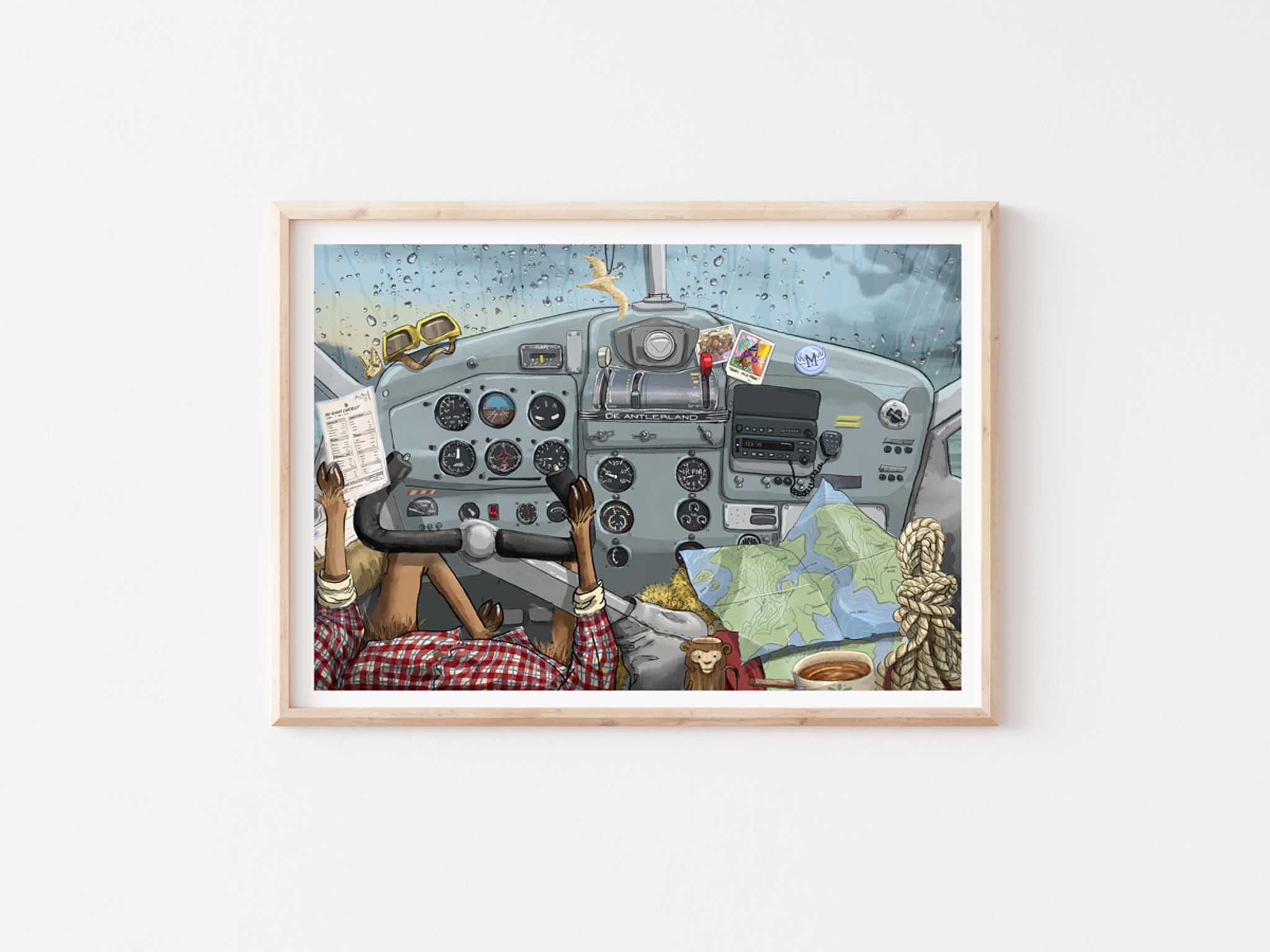 Moose the Pilot - pg 20-21. Signed print