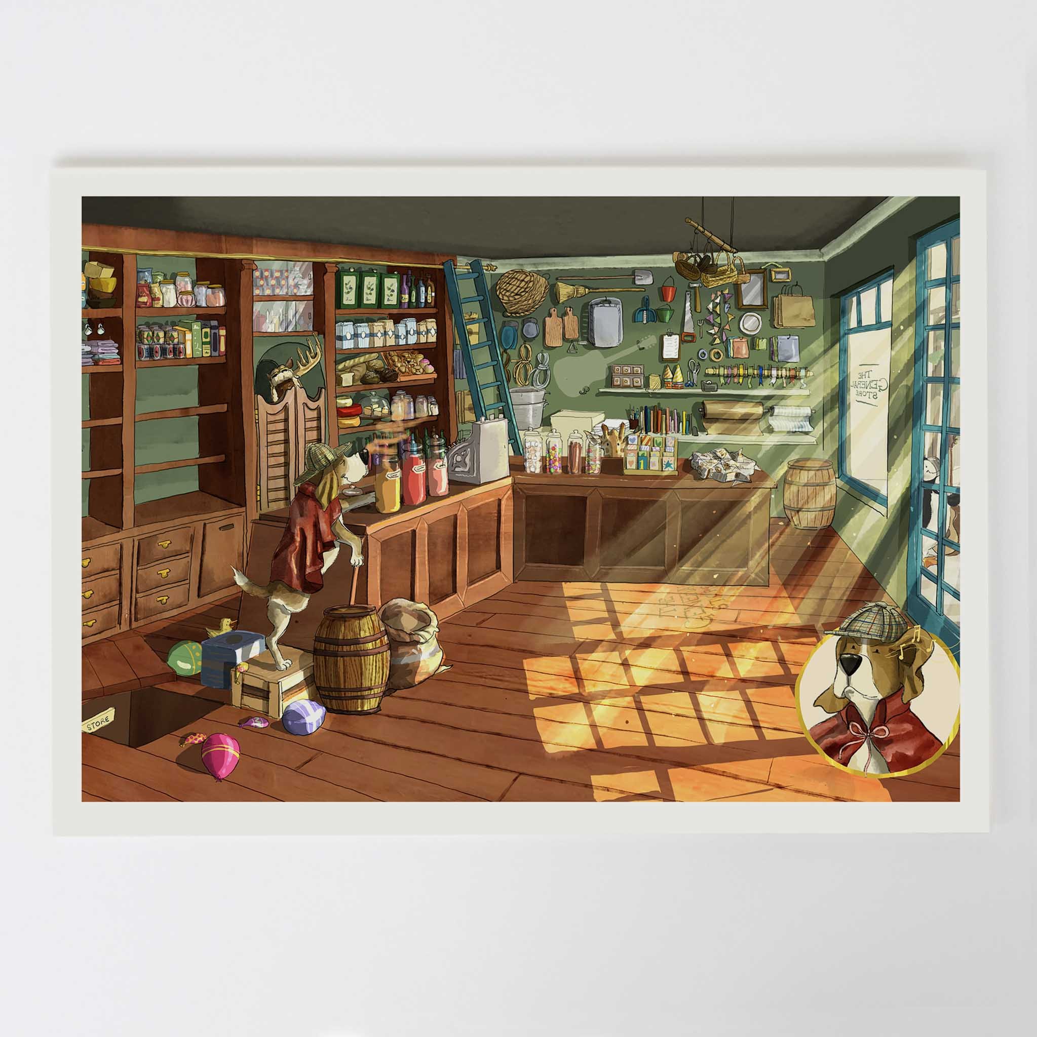 Hound the Detective - pg 12-13. Signed print