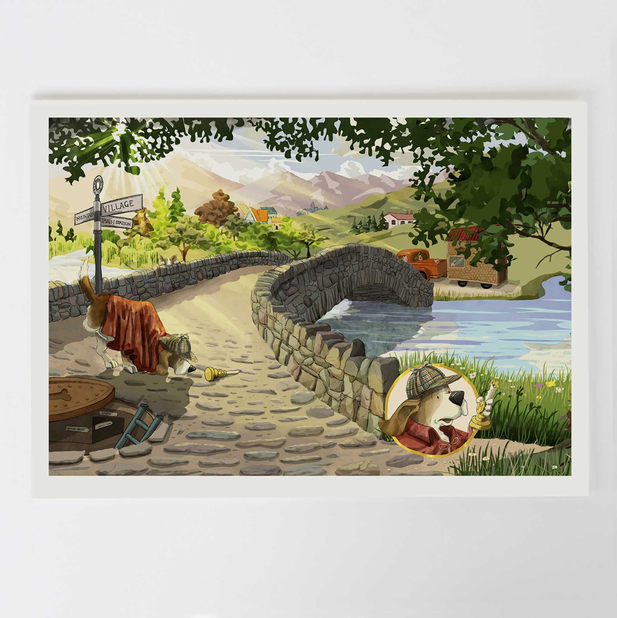 Hound the Detective - pg 6-7. Signed print